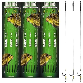 Amazon | 18本組セット 鯉鈎 ボイリーヘアリグ ボイリー仕掛