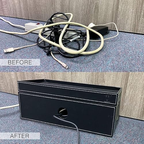 Miniatura 6 de NEET Caja de organización de cables grande, organizador de cables de computadora, ocultar y ocultar, organizador de cables de alimentación,