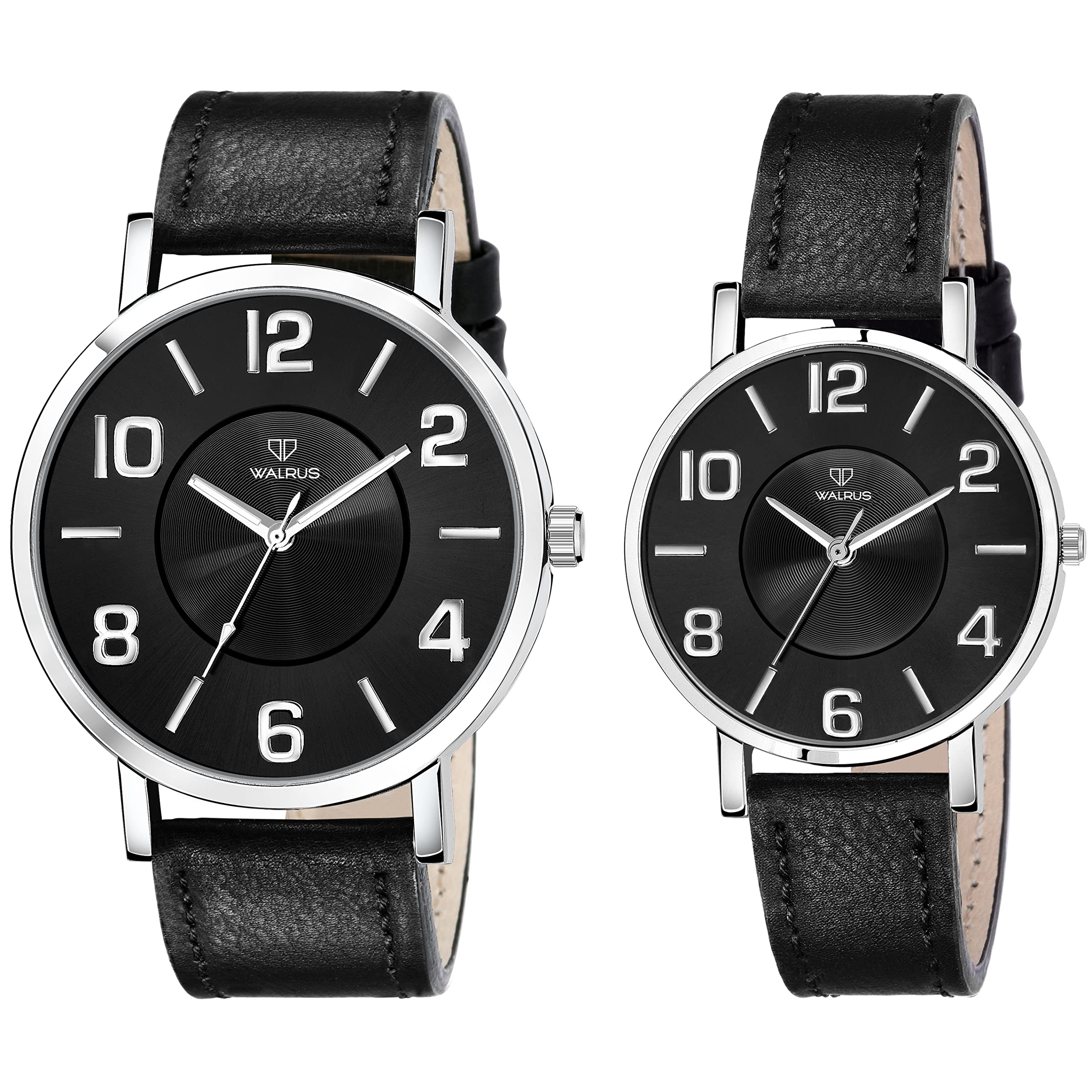 Walrus Black Dial Analog Leather Strap Wrist Watch for Couple (B0C4L6L8YH) Amazon Price History, Amazon Price Tracker