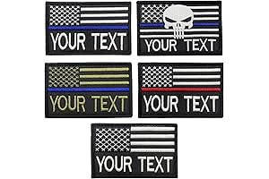 Customizable Military Flag Patch with Velcro Backing