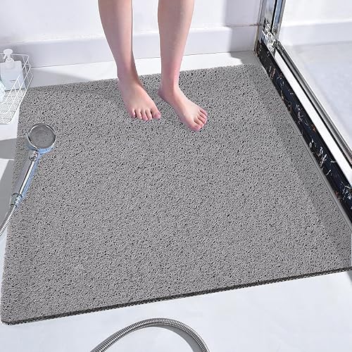 Tapete de ducha antideslizante, antideslizante, de secado rápido, tapete de baño con textura suave para bañera, esponja de PVC con drenaje, fácil Tapete de ducha antideslizante, antideslizante, de secado rápido, tapete de baño con textura suave para bañera, esponja de PVC con drenaje, fácil