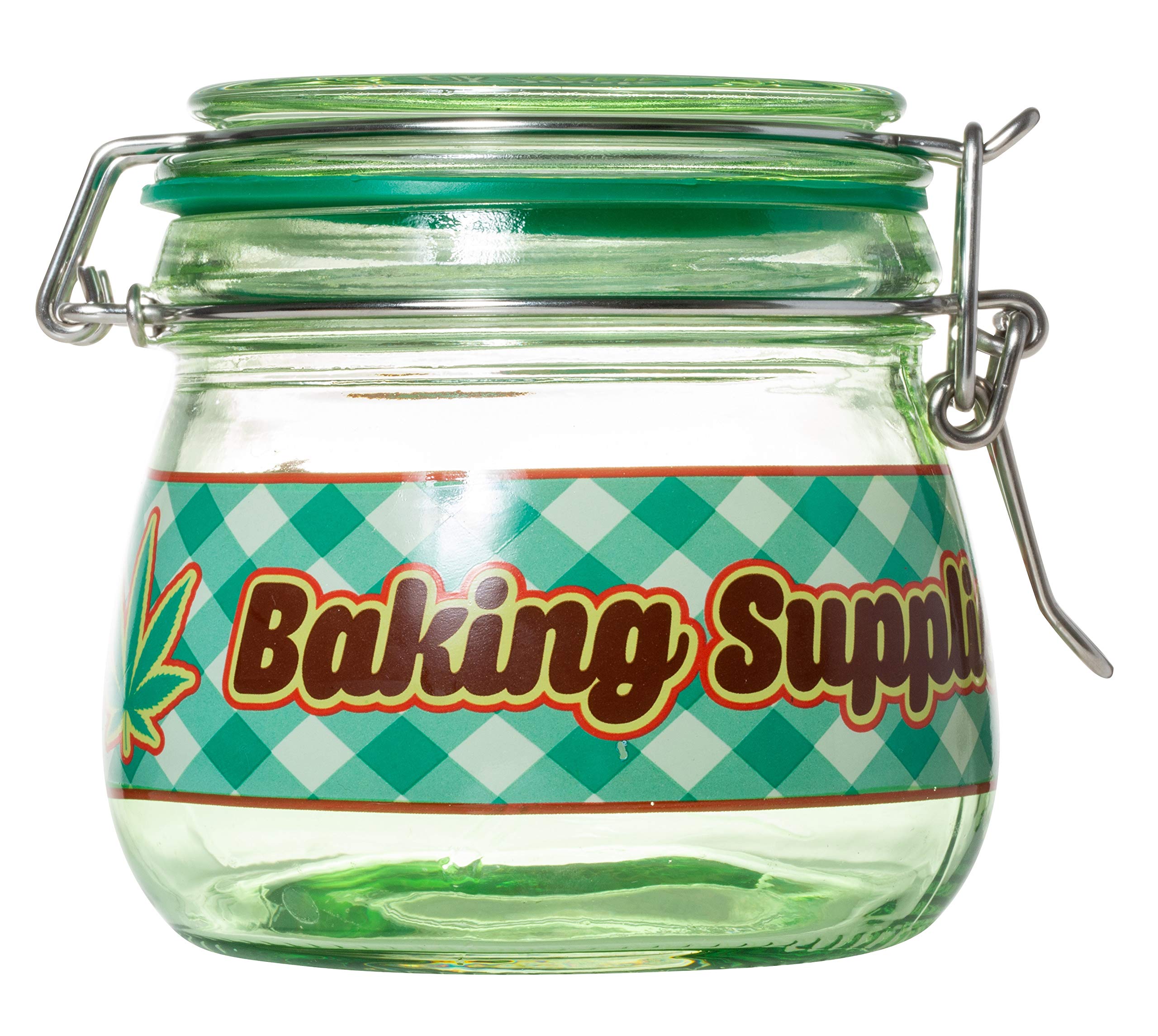 Buy Baking Supplies Large Silicone Seal 17oz Glass Stash Jar Dank Tank