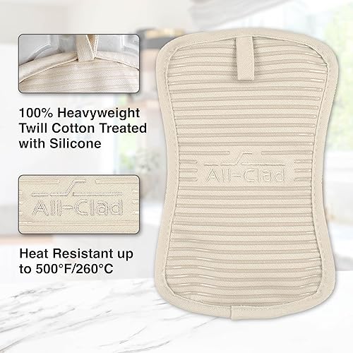 Miniatura 4 de All-Clad Soporte para ollas y almohadilla caliente resistente al calor hasta 500 grados, 100% algodón, almohadilla caliente de 10 x 6.25 pulgadas