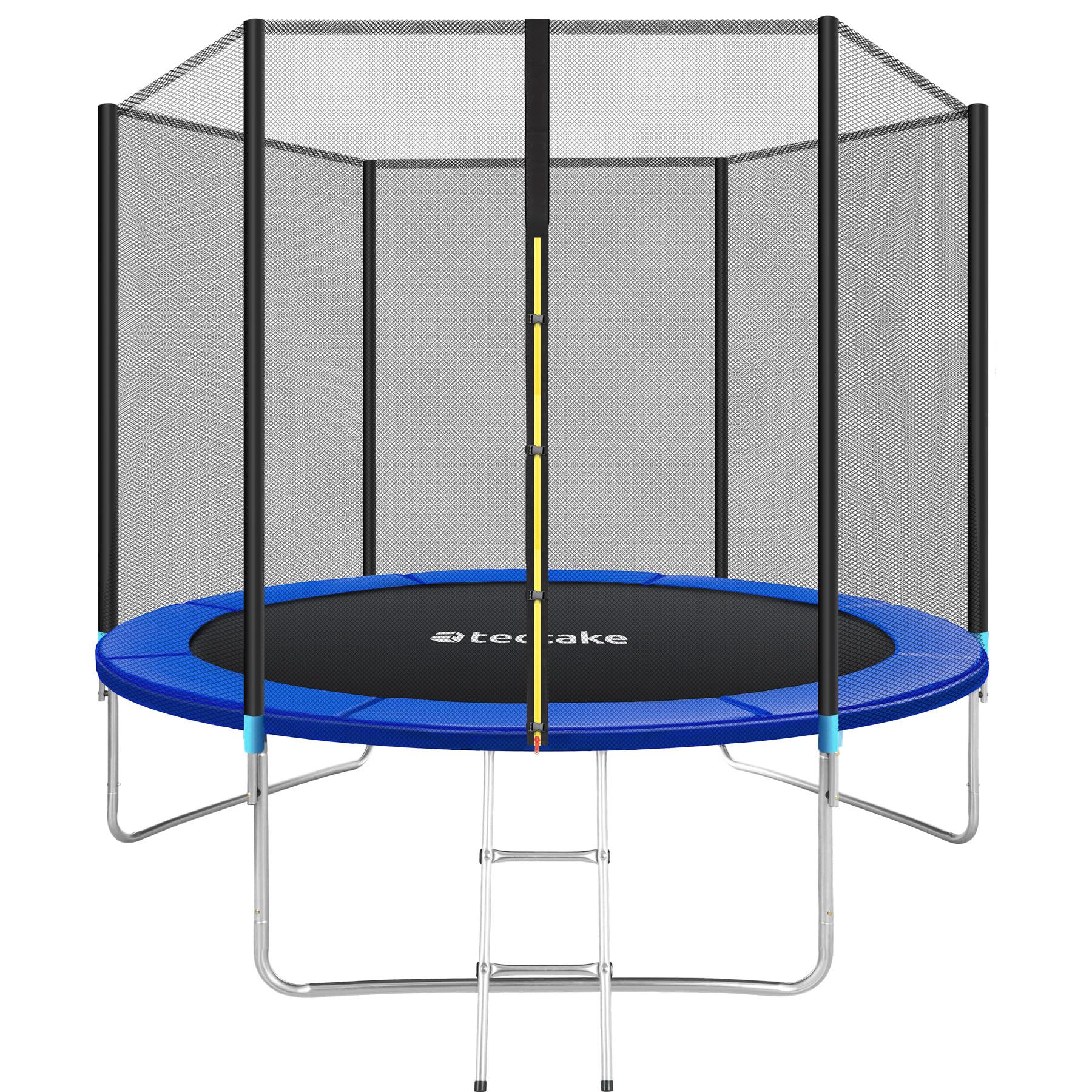 tectake® Trampolino Elastico da Giardino, per Fitness e Gioco, per Bambini e Adulti, con Rete di Sicurezza e Scaletta