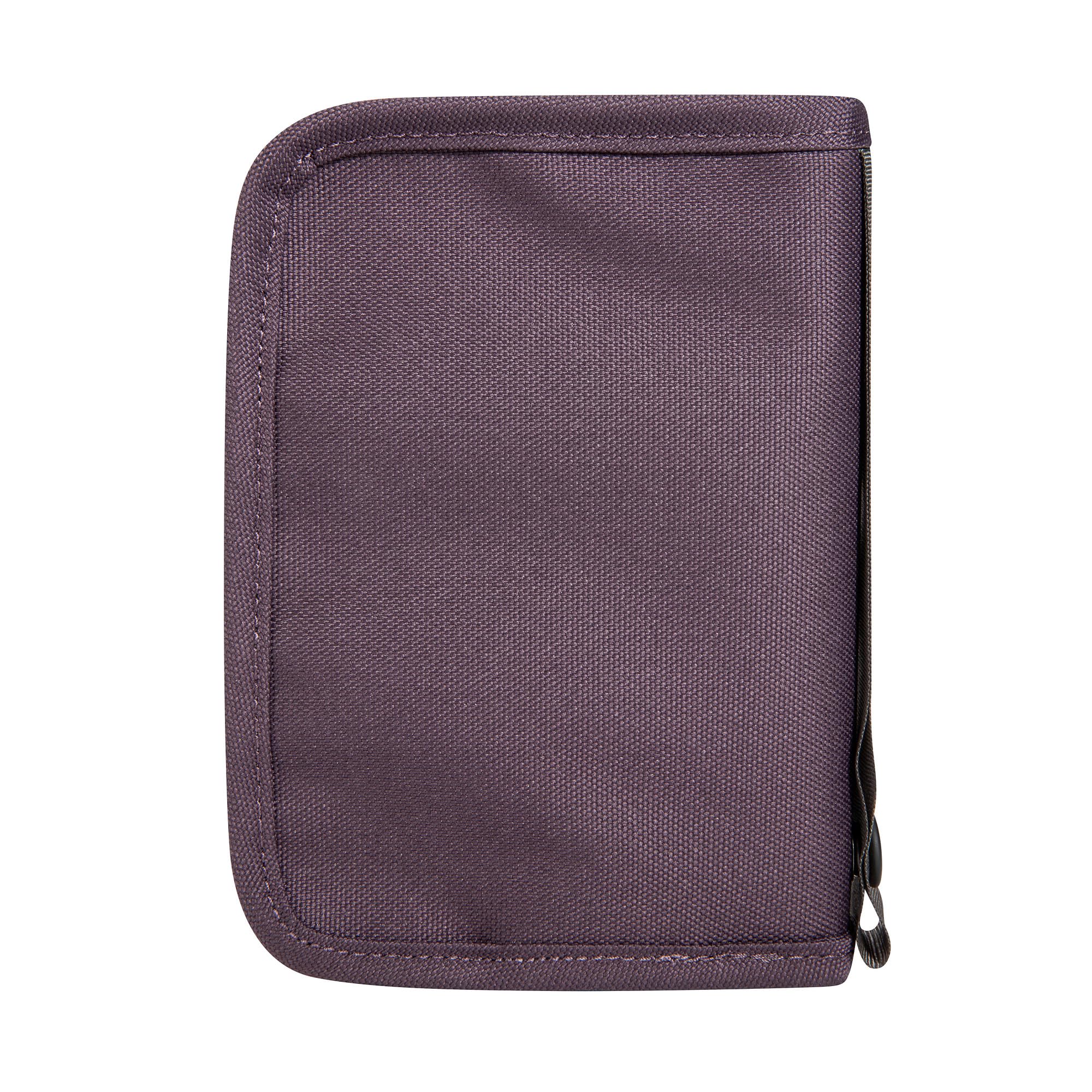 Tatonka Travel Zip M RFID Block – portfel podróżniczy/etui na paszport, blokada RFID, certyfikat TÜV, zapewnia miejsce na paszport, karty kredytowe i dokumenty podróżne, Midnight Plum