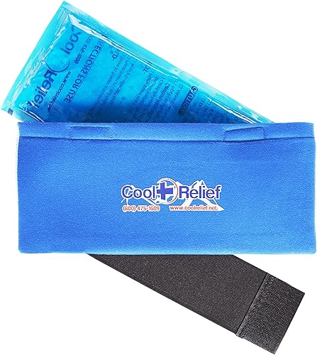 COOL + RELIEF WWW.COOLRELIEF.NET - Paquete de hielo reutilizable de grado médico - Paquete de gel flexible - Envoltura de compresión suave - para