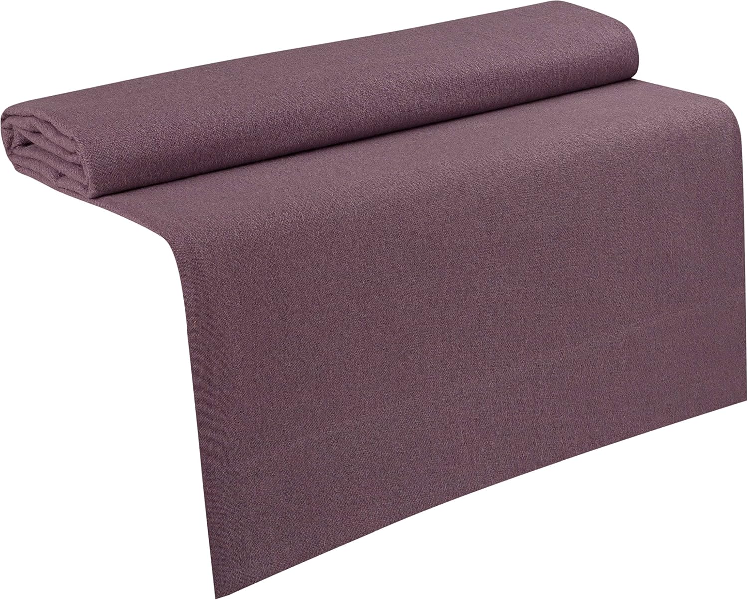DELANNA Flannel Flat Sheet 100% Cotton Flannel 1 Flat Top Sheet Only 90" x 102" (Queen, Purple)