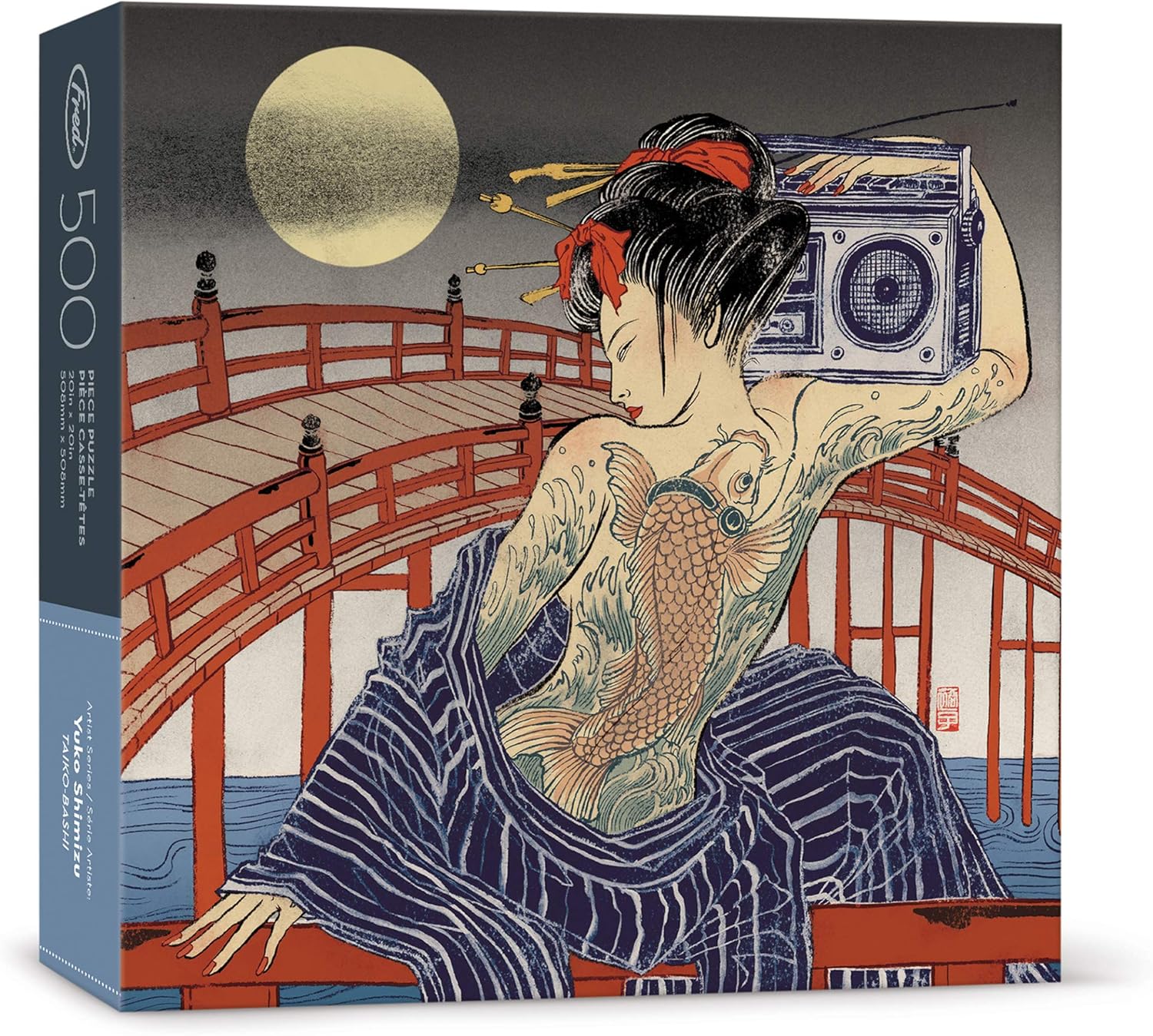 Genuine Fred Taiko-Bashi by Yuko Shimizu, 500 Piece Puzzle, Multicolored (5280378)