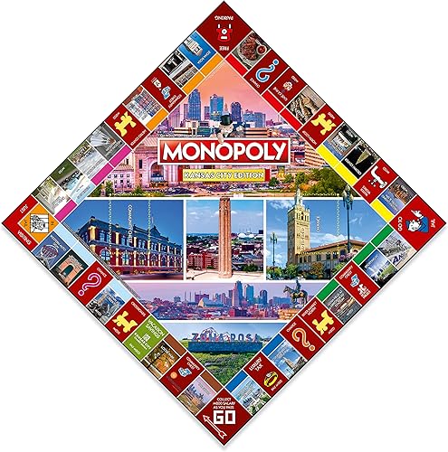 Miniatura 2 de Juego de mesa Monopoly - Kansas City Edition: 2-6 jugadores, juegos de mesa familiares para niños y adultos, juegos de mesa para niños de 8 años en