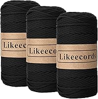 Vista 37 de Cuerda de macramé de poliéster trenzado de 4 mm, 140 yardas / 426 pies, suministros de macramé para manualidades DIY, hilo elástico para crochet