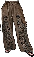 Siamrose 100% Cotton Yoga Harem Pants for Men & Women - Adjustable Length Baggy Lounge Trousers with 2 Pockets