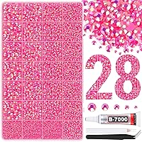 Vista 40 de 24000 piezas de diamantes de imitación de resina para embellecer con pegamento para joyería B7000, diamantes de imitación multicolor de 3 mm