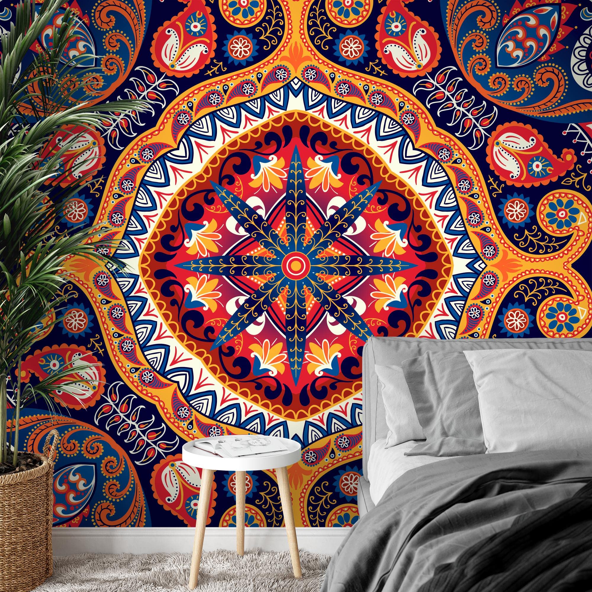 Decorazione Murale Astratta Carta Da Parati Fotografica Runa Art Mandala -  352x250 Cm Tessuto Non Tessuto Mandala Astratto, image size:2000x2000