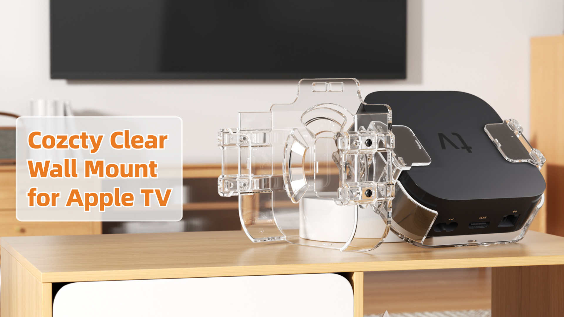 Amazon.com: Cozcty Holder for Apple TV, Clear Apple TV Mount