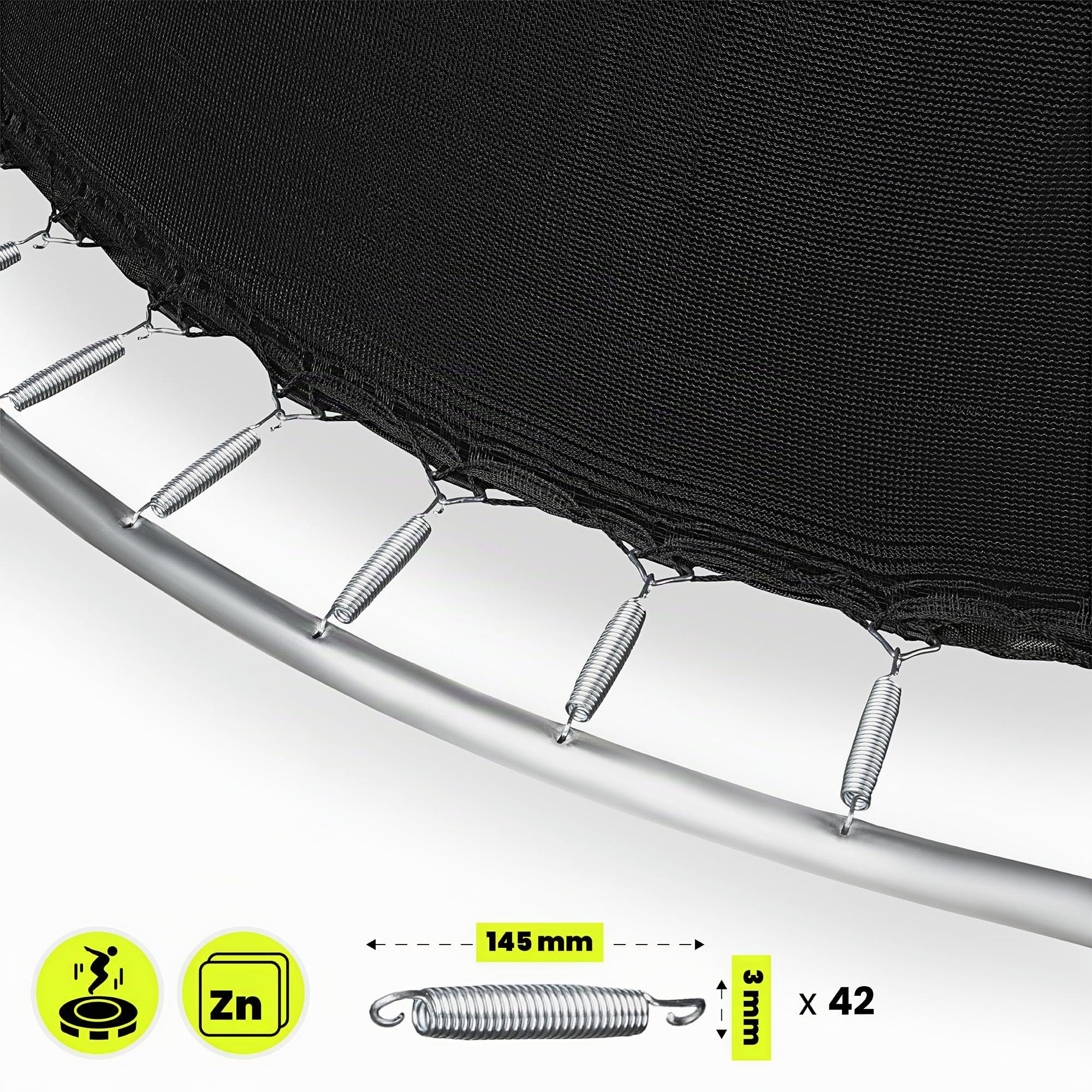 Hypermotion Cama Elastica Niños Exterior - Trampolín de Jardín 244/305/366/430/487 cm Trampolines para Niños con Red de Seguridad - De Secado rápido y Resistente al Agua – Rebote excelente