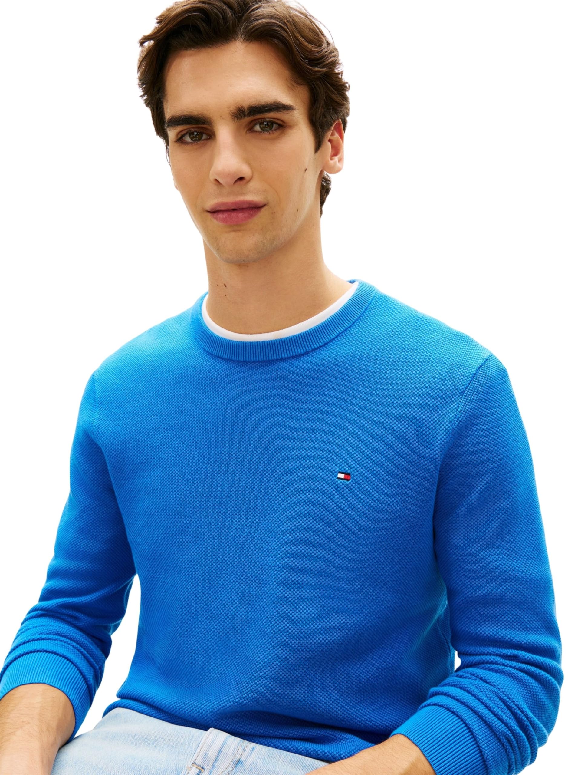 Tommy Hilfiger Essential Structure Crew Neck Mw0mw36347 Pullover Uomo