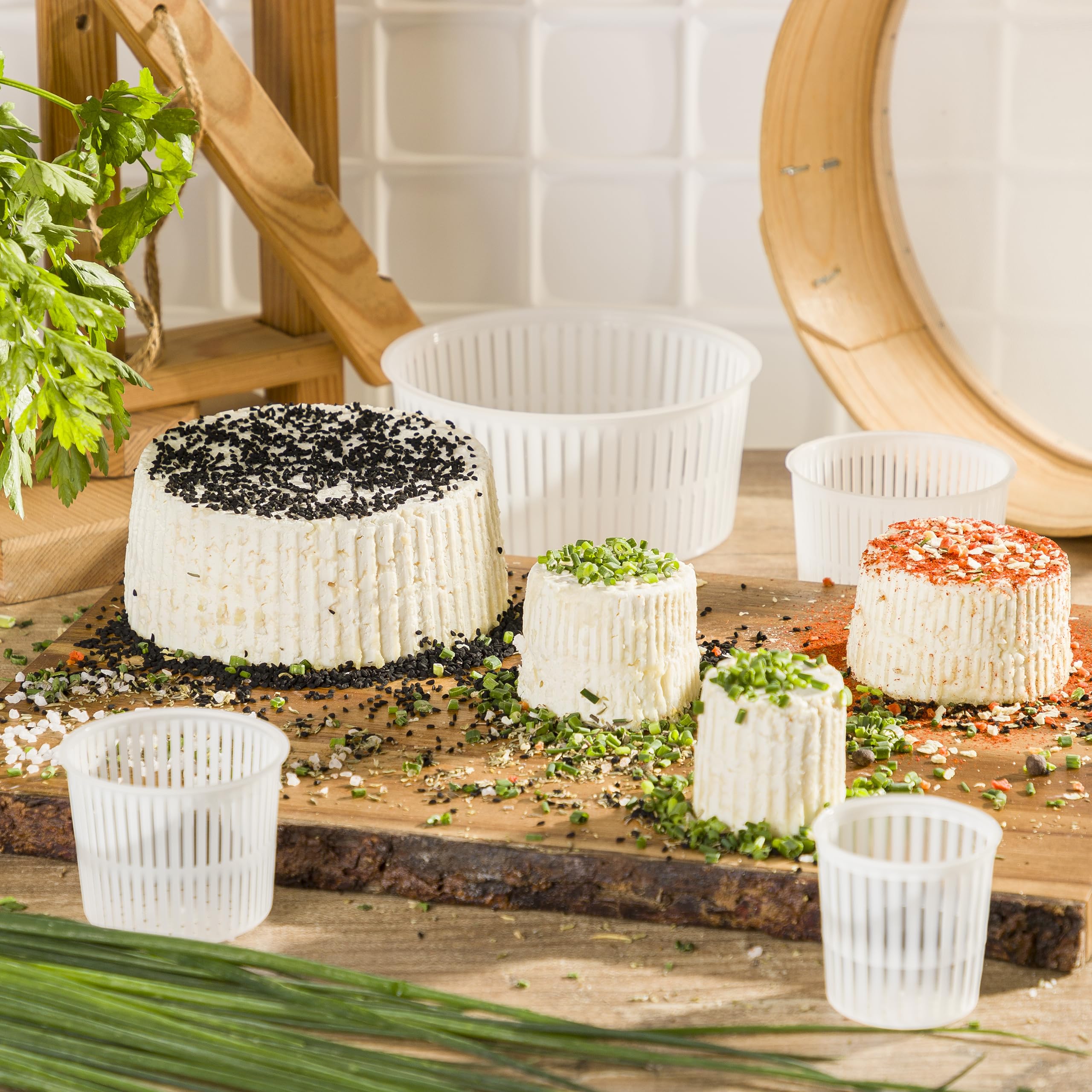 5 x Forma plastica per formaggio 7 x 6cm – Stampo per formaggio, Forme e fuscelle, Forme formaggio