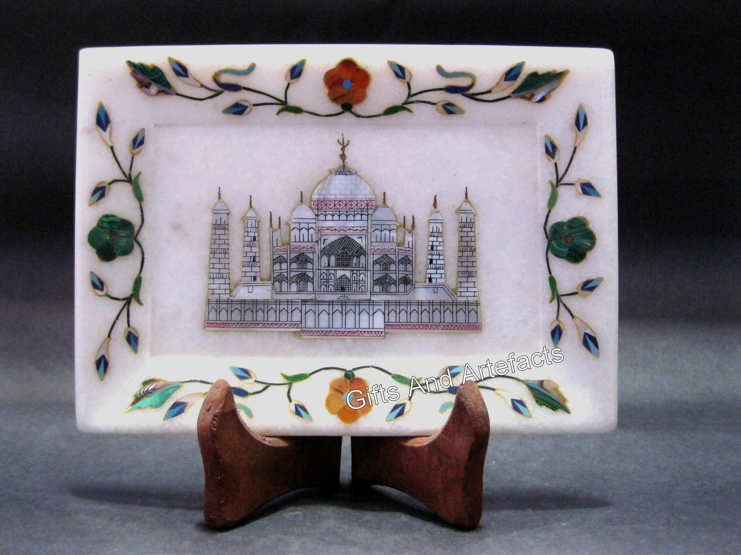 Plateau en marbre Taj Mahal petit format idée cadeau maison chic