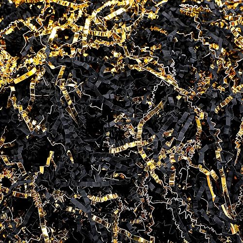 Miniatura 13 de Outus Papel de corte arrugado verde de 0.5 libras, papel triturado, cajas de regalo de confeti, cesta de relleno de papel arrugado, cojín de hierba,