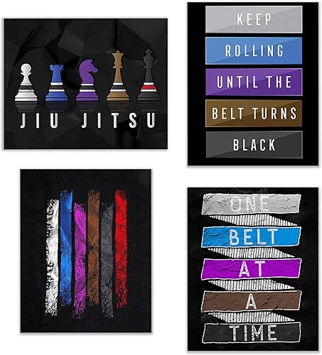 Jiu Jitsu Photos - Juego de 4 impresiones (8 x 10 pulgadas)