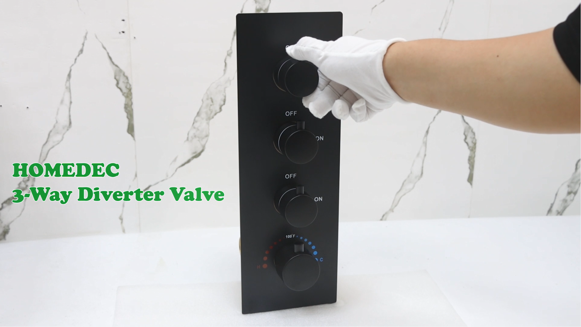 HOMEDEC 3 Way Shower Diverter Valve, 3 Outlets Multi Function
