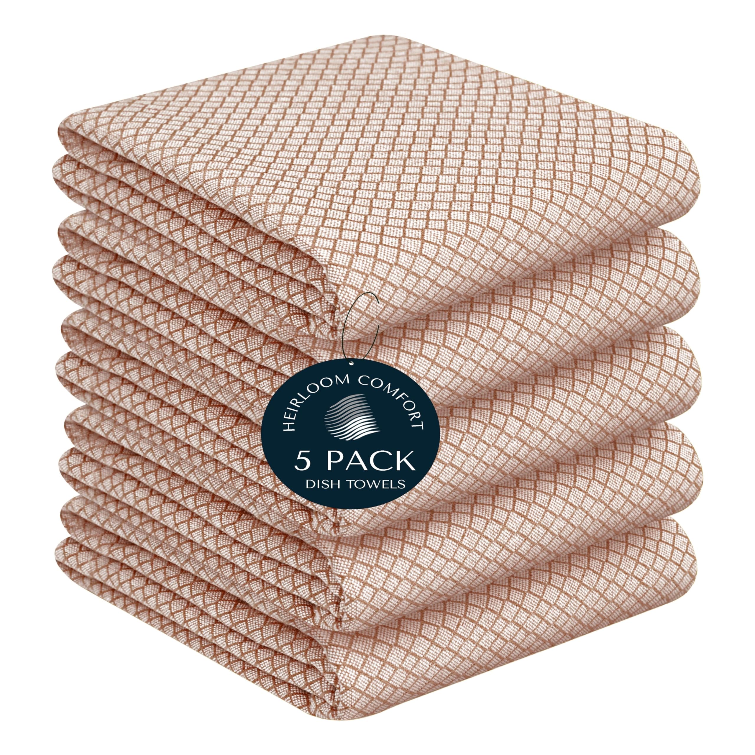 Torchons de cuisine nid d'abeille 100 % coton réutilisables 40x66 cm