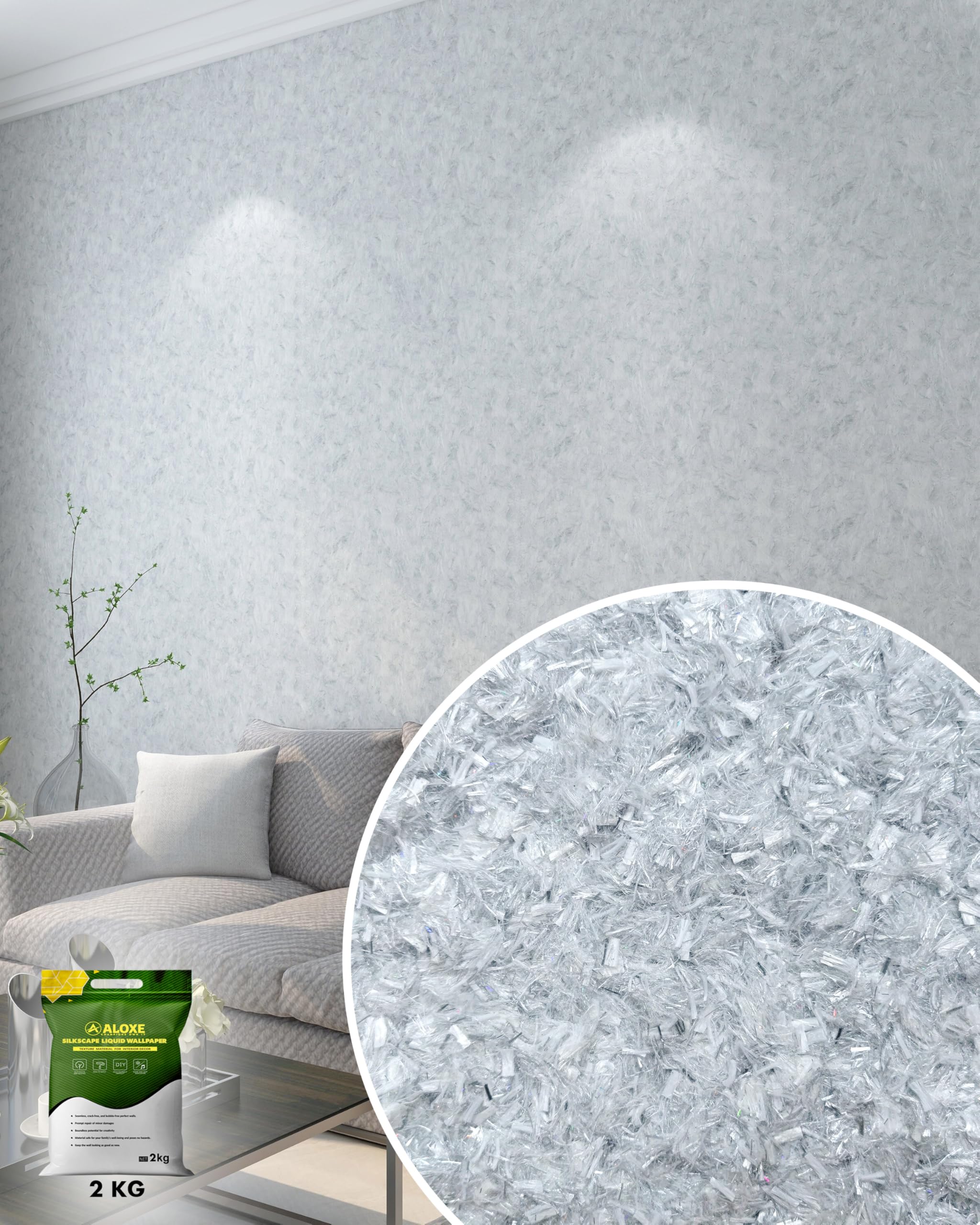 ALOXE Liquid Wallpaper for Walls Décor (2kg) | Easy to Apply Plant Based Eco Friendly Wall Décor with 110sqft Coverage New Age Seam Less Finish Decorative Wall Covering (ArtLine-B-026-Feather Grey) (B0CZ7DFYHX) Amazon Price History, Amazon Price Tracker