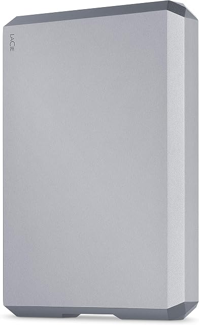 LaCie Mobile Drive 4 TB External Hard Drive HDD Space Gray USB-C USB 3.0 Thunderbolt 3, for Mac and PC Computer Desktop Workstation Laptop (STHG4000402)