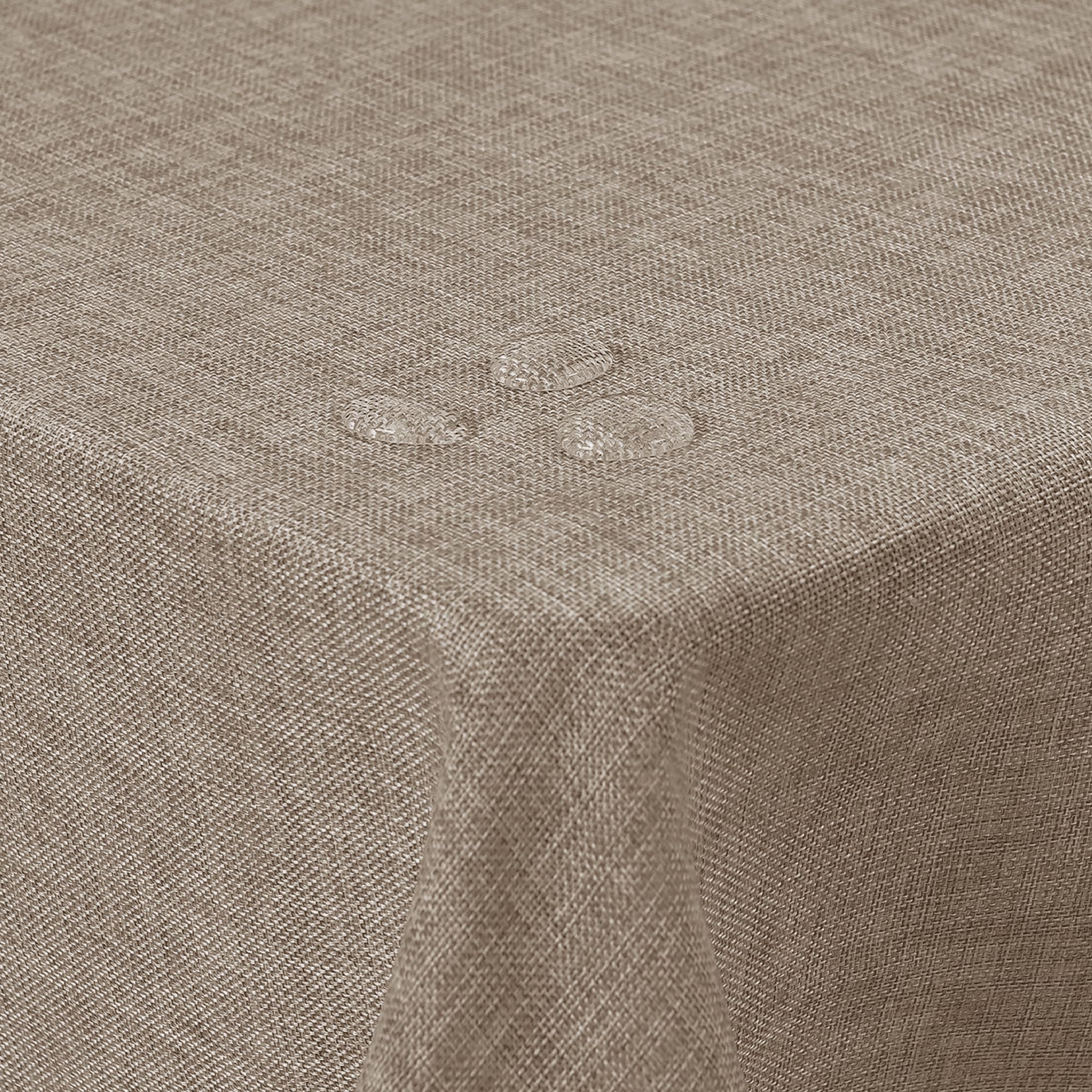 JIUZHEN Khaki Tablecloth, Washable, Linen Look Tablecloths for Dining Room Garden, Outdoor, Weddings - Image 2