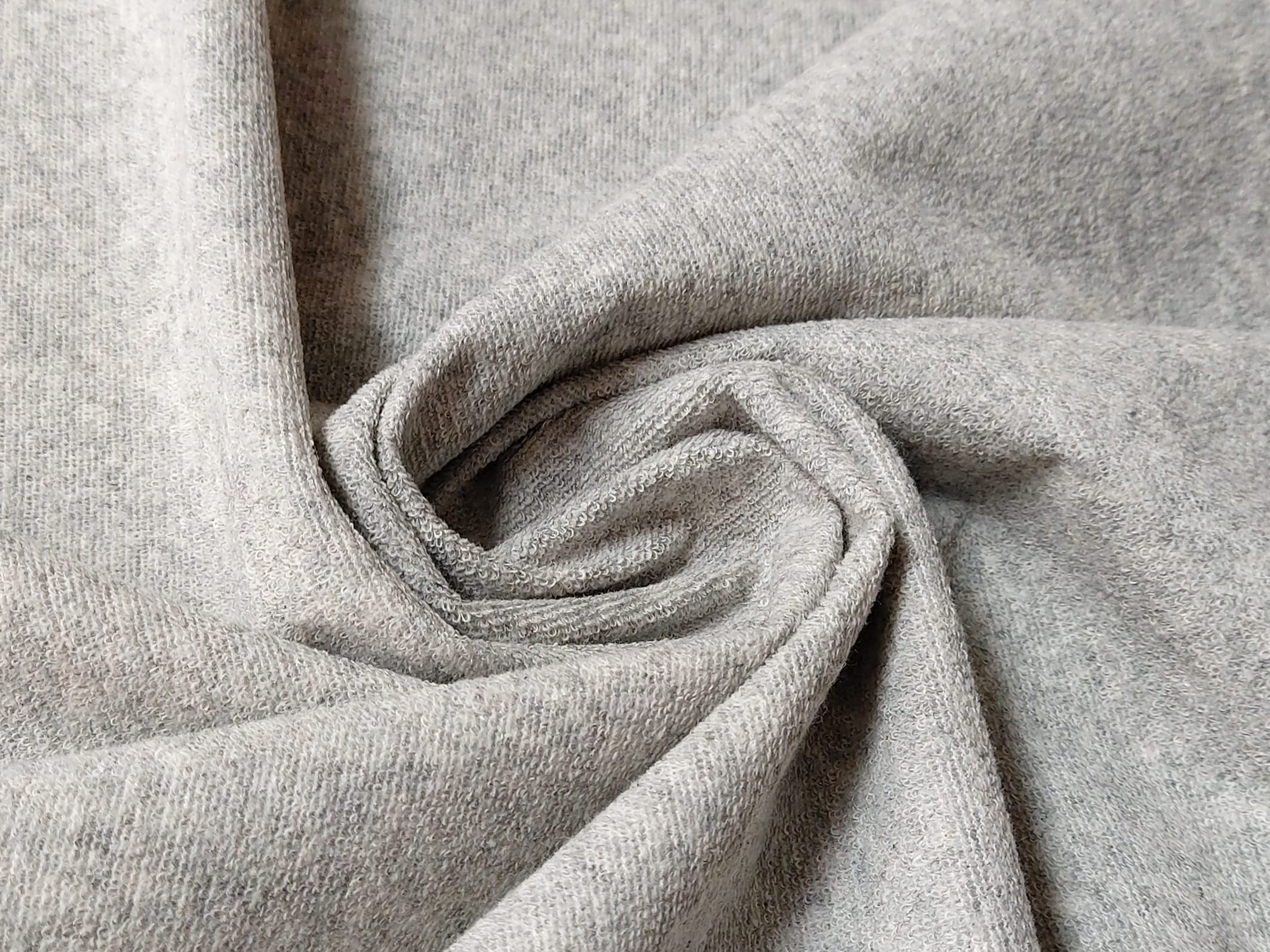 Tissu éponge laminé imperméable gris clair en rouleau de 5m pour alèse