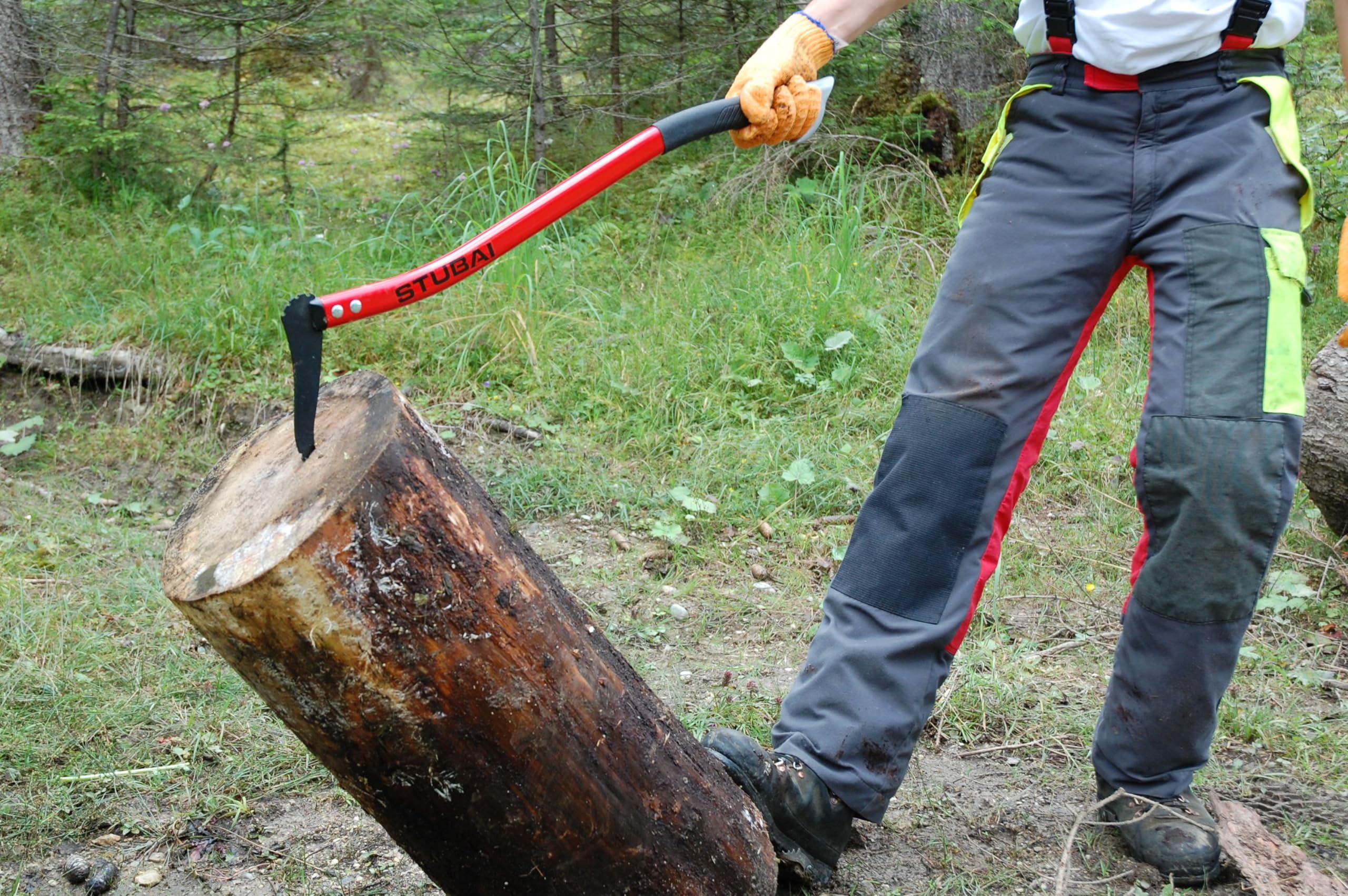 STUBAI Handsappie | Manche Ergonomique incurvé en Aluminium | 500 mm | Tire-Branche | Pince à Main pour ramasser, déplacer et Transporter des Morceaux de Bois et des Troncs d'arbres