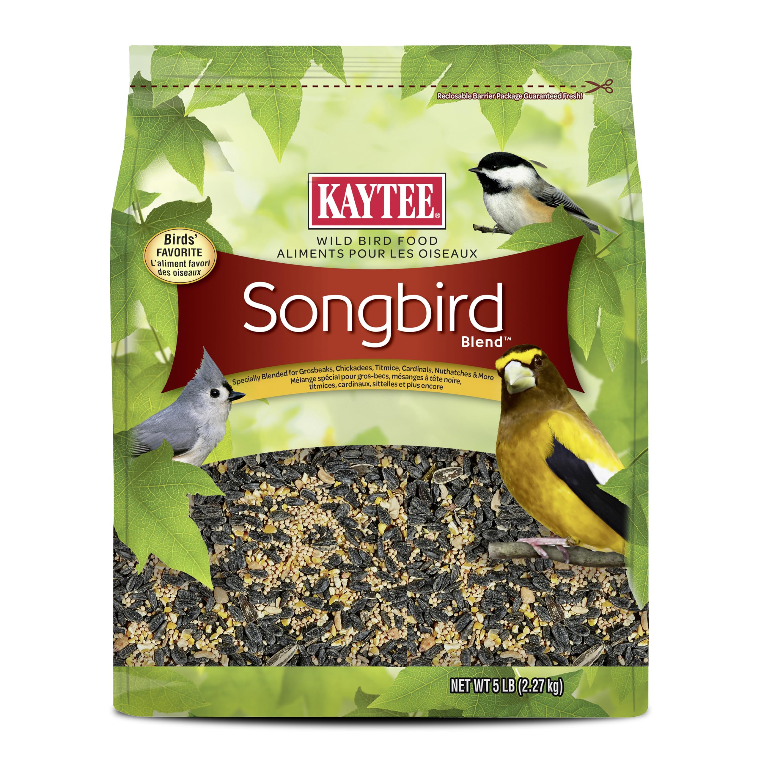 Kaytee Wild Bird Songbird Blend Bird Seed, 5 Pound