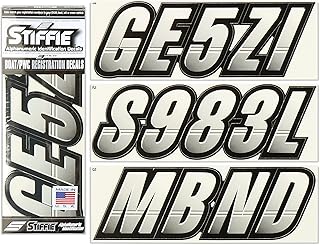 STIFFIE Techtron Transparent/Black 3" DOT Decal Kit Registration Numbers Vinyl Lettering Semi Truck Tractor Trailer Decals