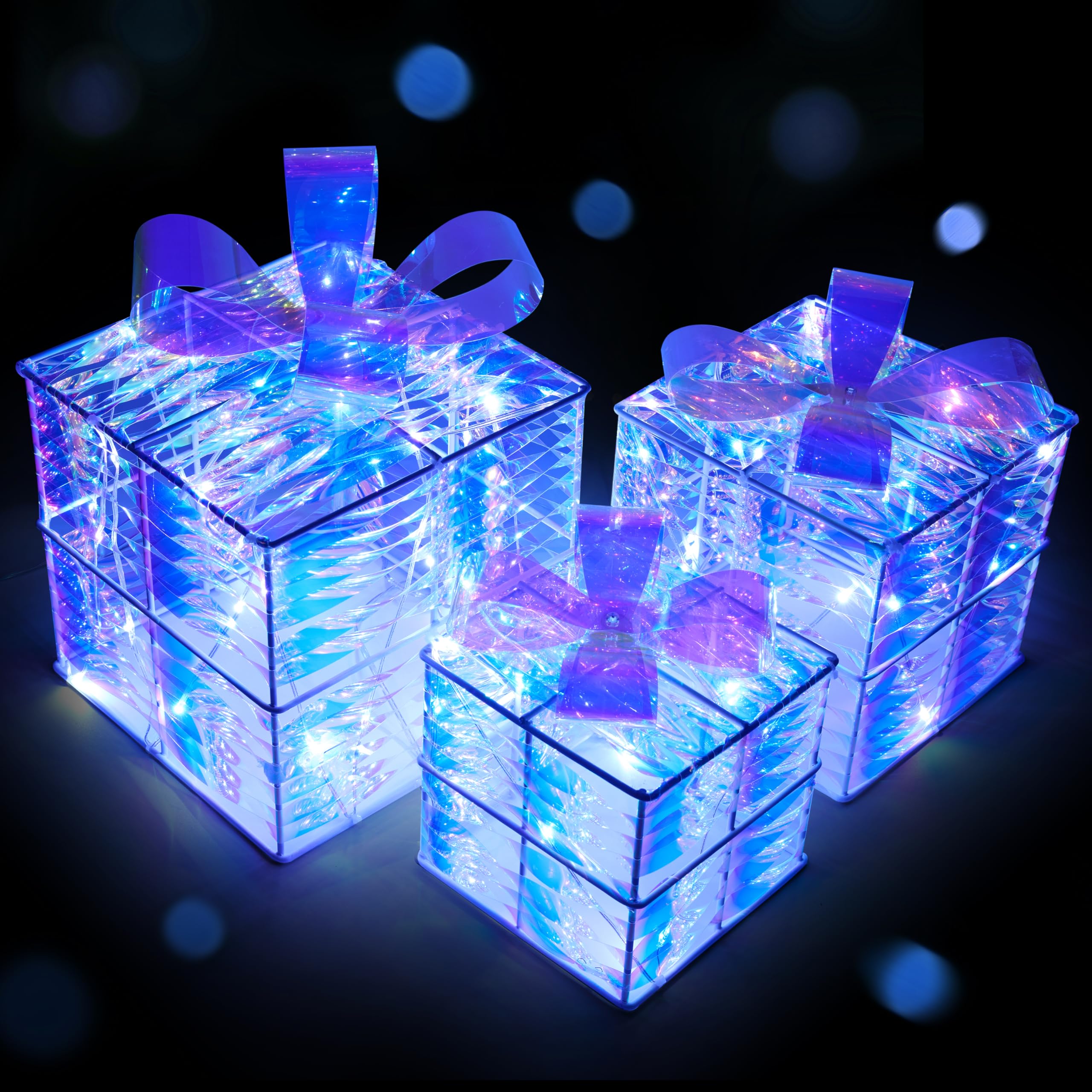 Amazon.com: JOIEDOMI Christmas Lighted Gift Boxes, Light Up