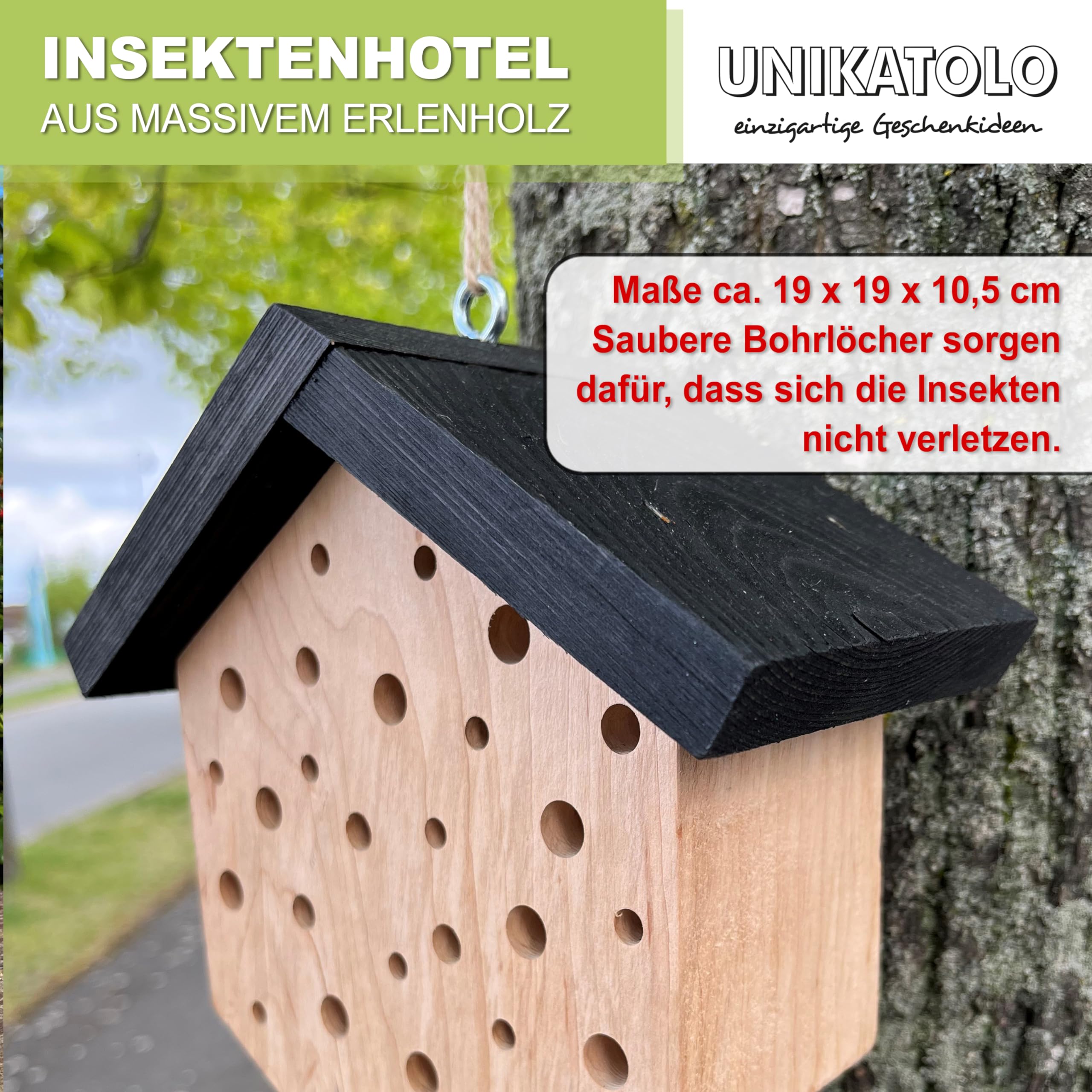 Insektenhotel zum Kita-Abschied mit Namen personalisiert, Bienenhotel aus Holz, Geschenk für Erzieherin Tagesmutter Lehrerin zum Kindergarten Abschied, Danke für die tolle Zeit Wir fliegen weiter
