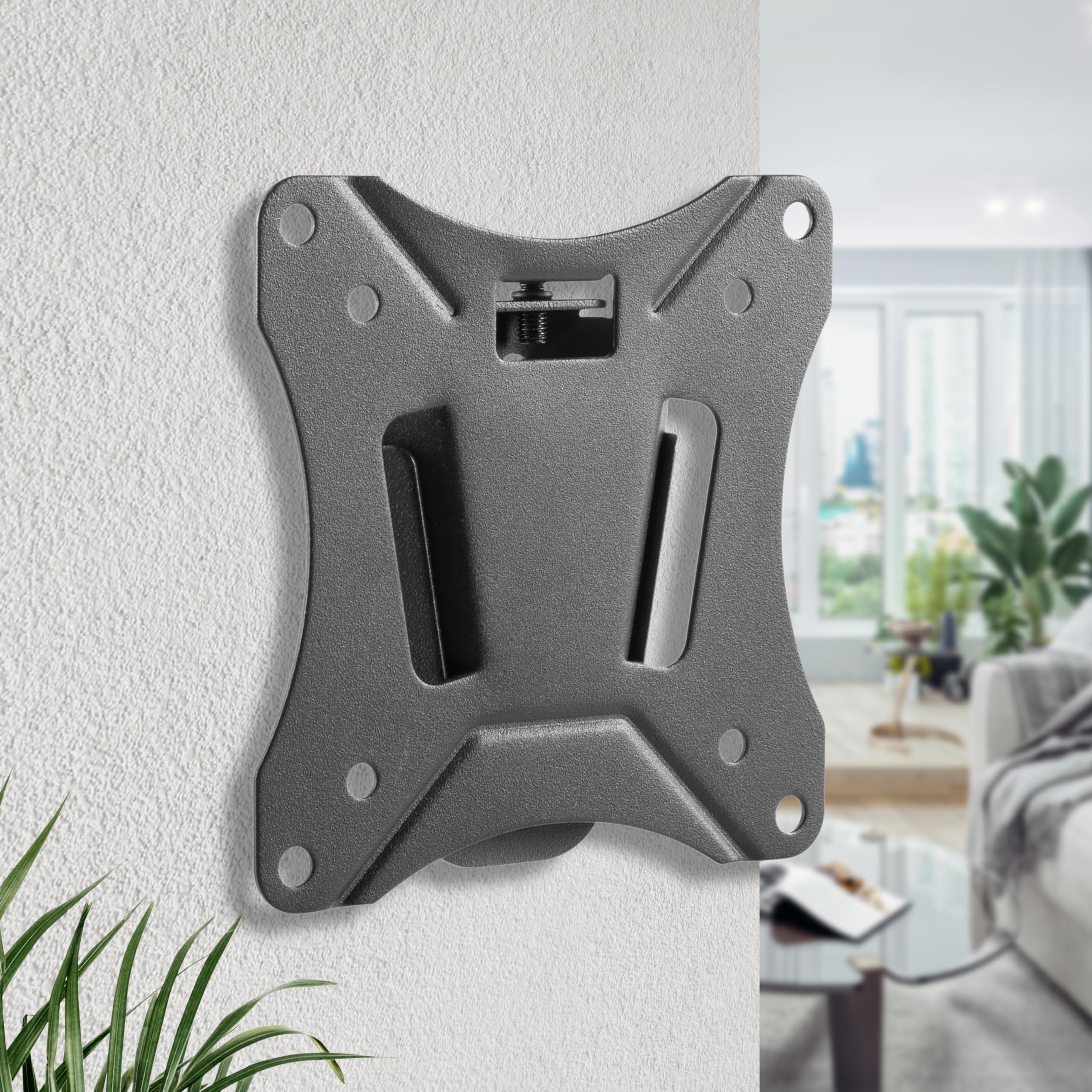 RICOO Uchwyt ścienny do monitora PC płaski do 13-29 cali, uchwyt ścienny do monitora F0611, uchwyt na monitor, uchwyt na ekran, uchwyt ścienny monitor 27 cali do 25 kg, VESA 75 x 75, 100 x 100 mm