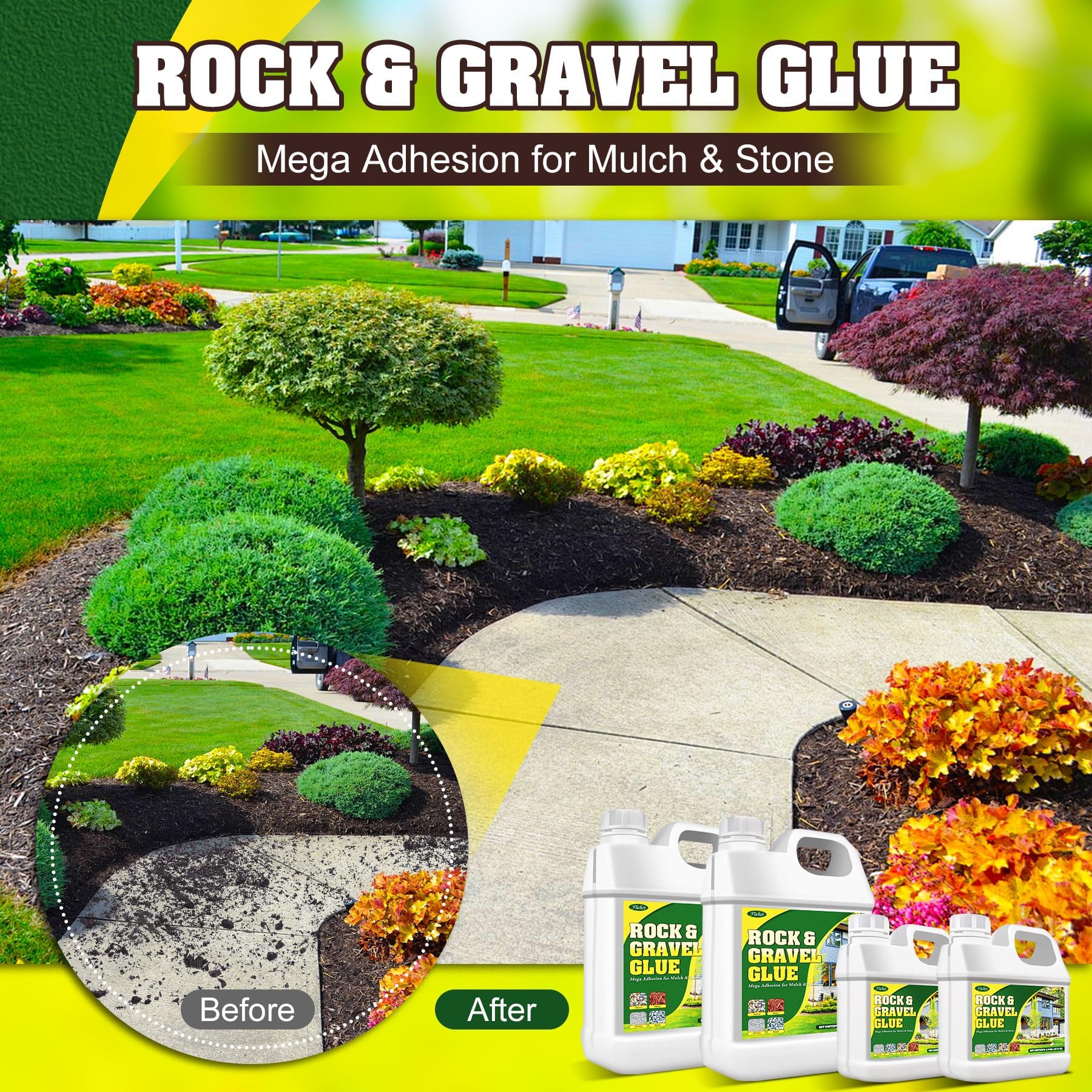 Gravel Binder Rock Glue Mulch Glue & Gravel Binder – 0.5 Gallon ...