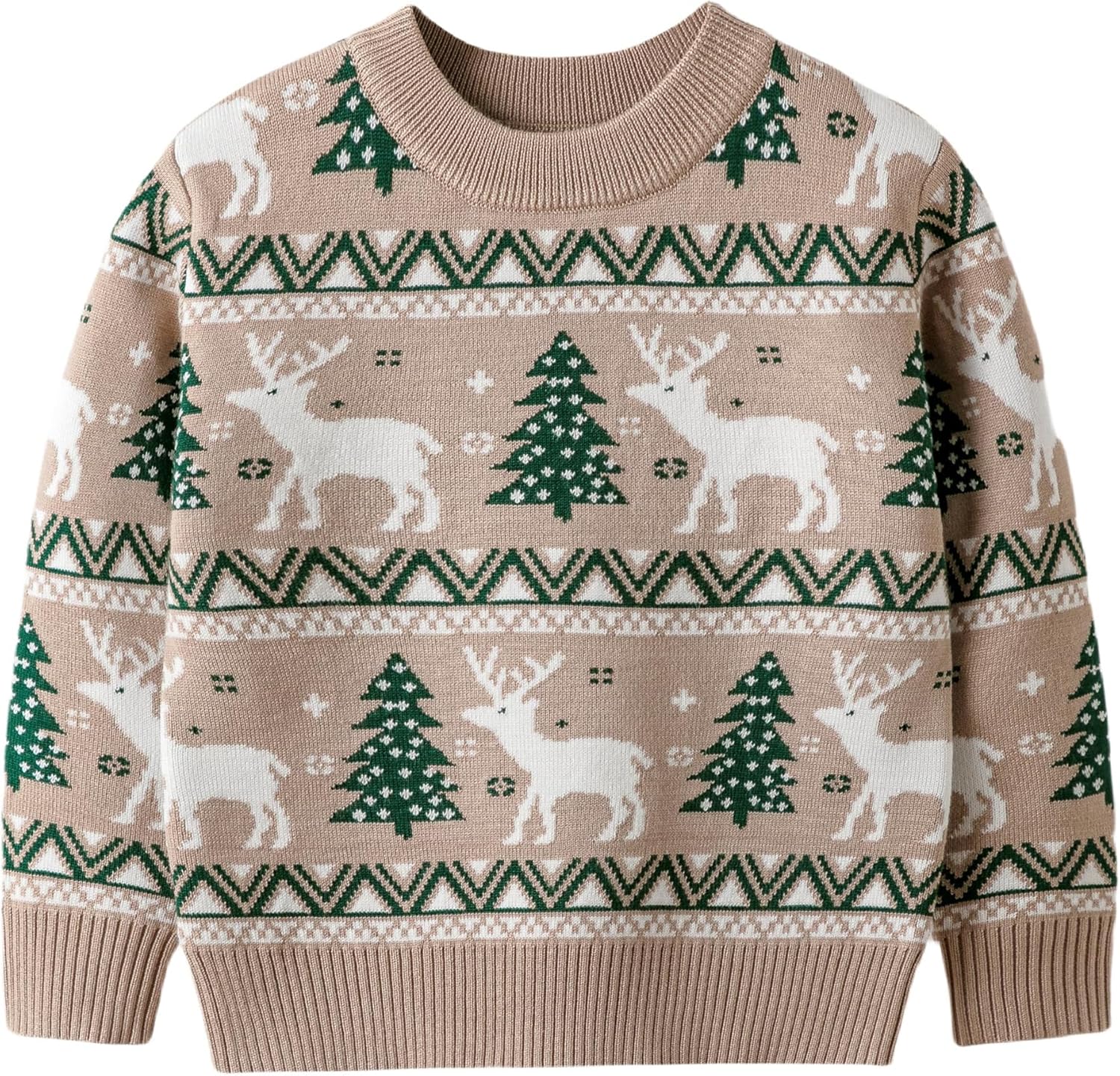 Toddler Boy Knit Christmas Sweater Girls Crew Neck Sweatshirt Snowman Pullover Xmas Clothes Elk Tops 2-6Years