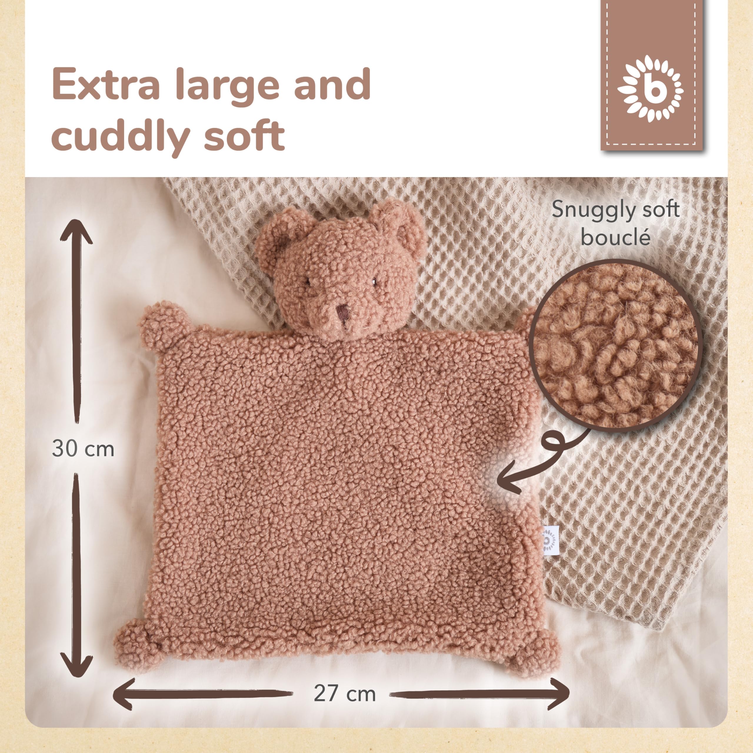 BIECO cuddle cloth bear Mika, 27x20x10 cm - Image 4