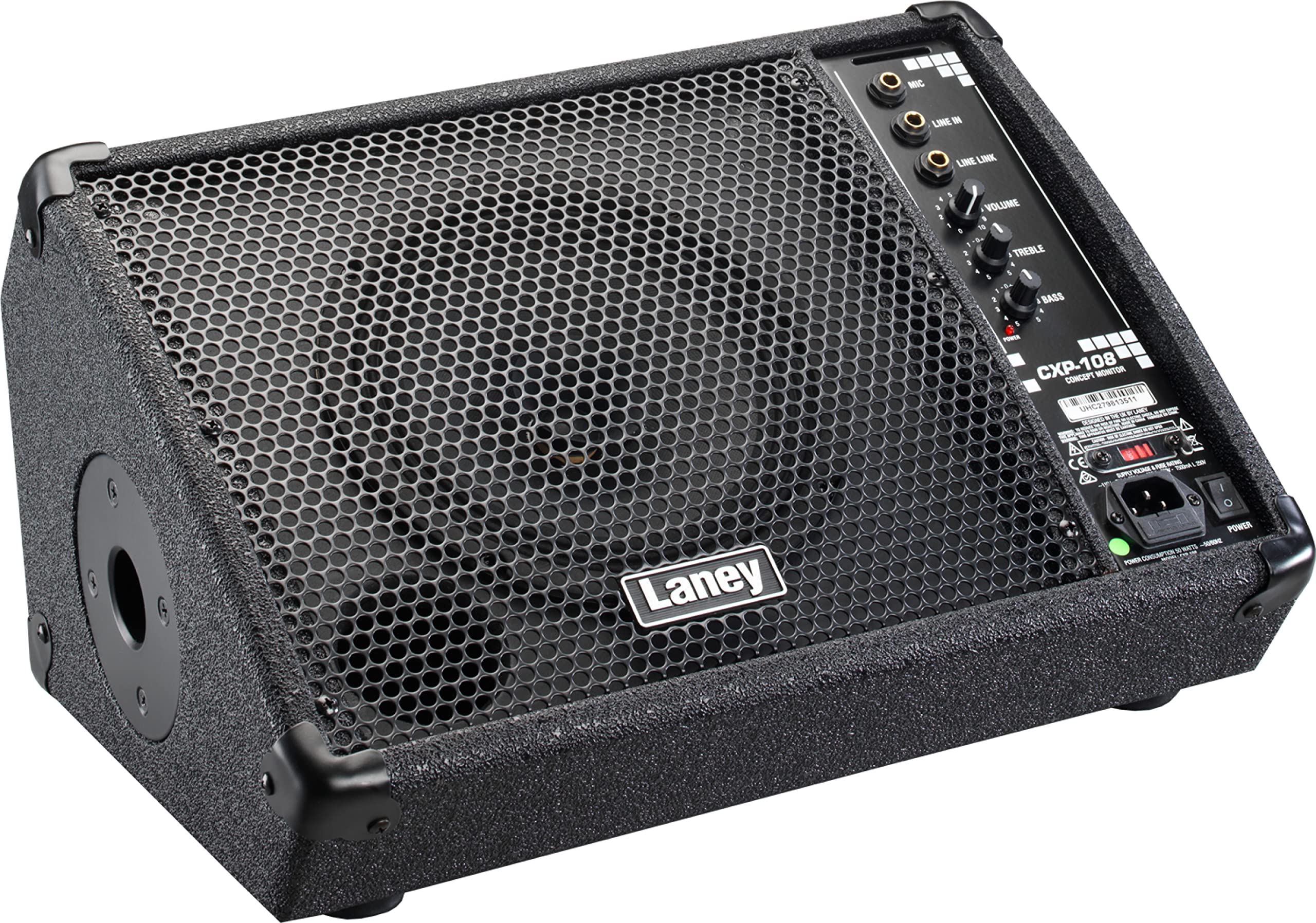 Laney CONCEPT Series CXP-108 - Active Stage Monitor - 80W - 8 inch Coaxial Woofer,Black