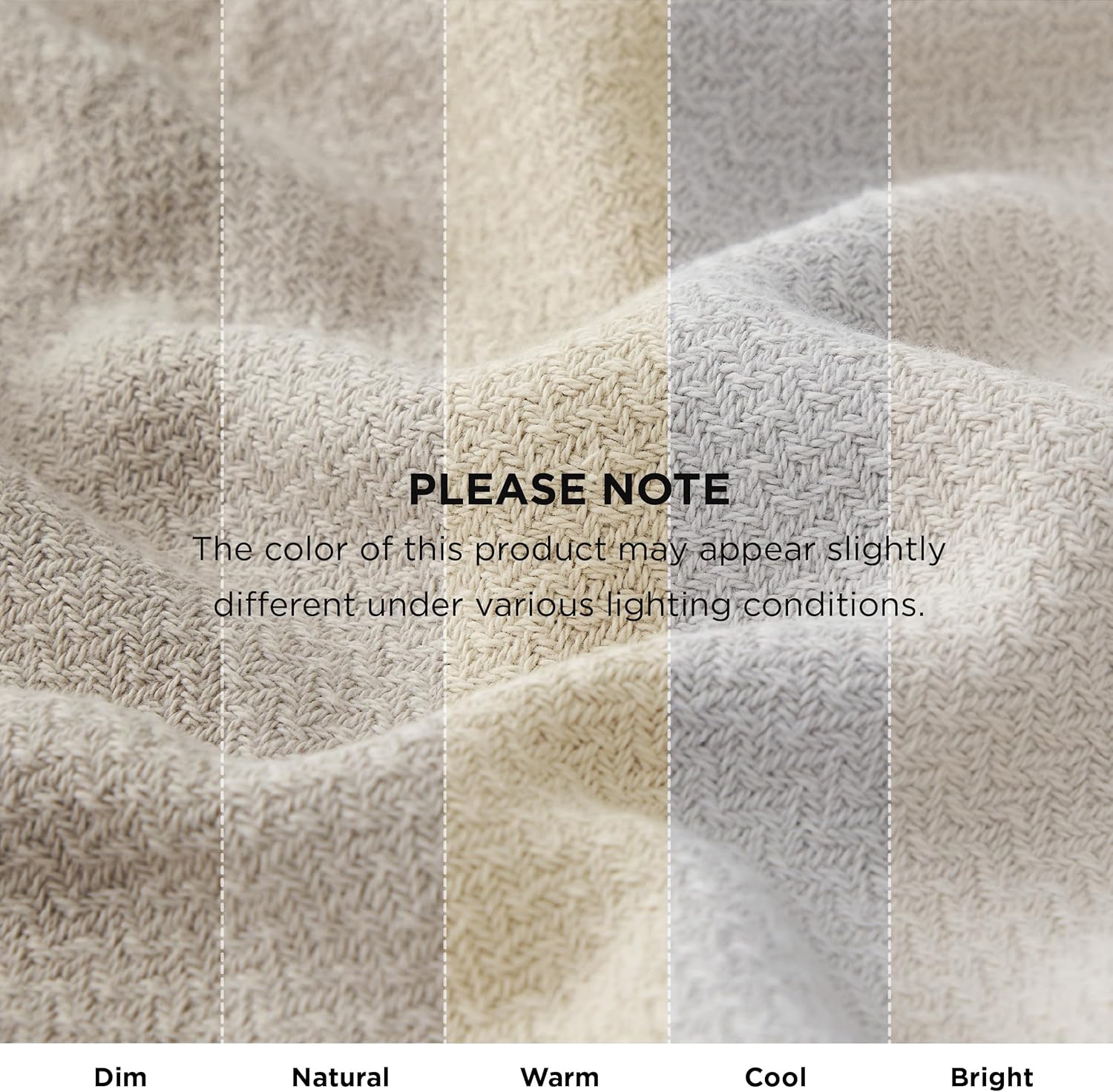Bedsure GentleSoft 100% Cotton Blanket Queen Size for Bed - Cooling Breathable and Lightweight, Soft Cozy Textured Herringbone Woven Summer Blanket for Home Decor, Linen Beige, 90x90 inches