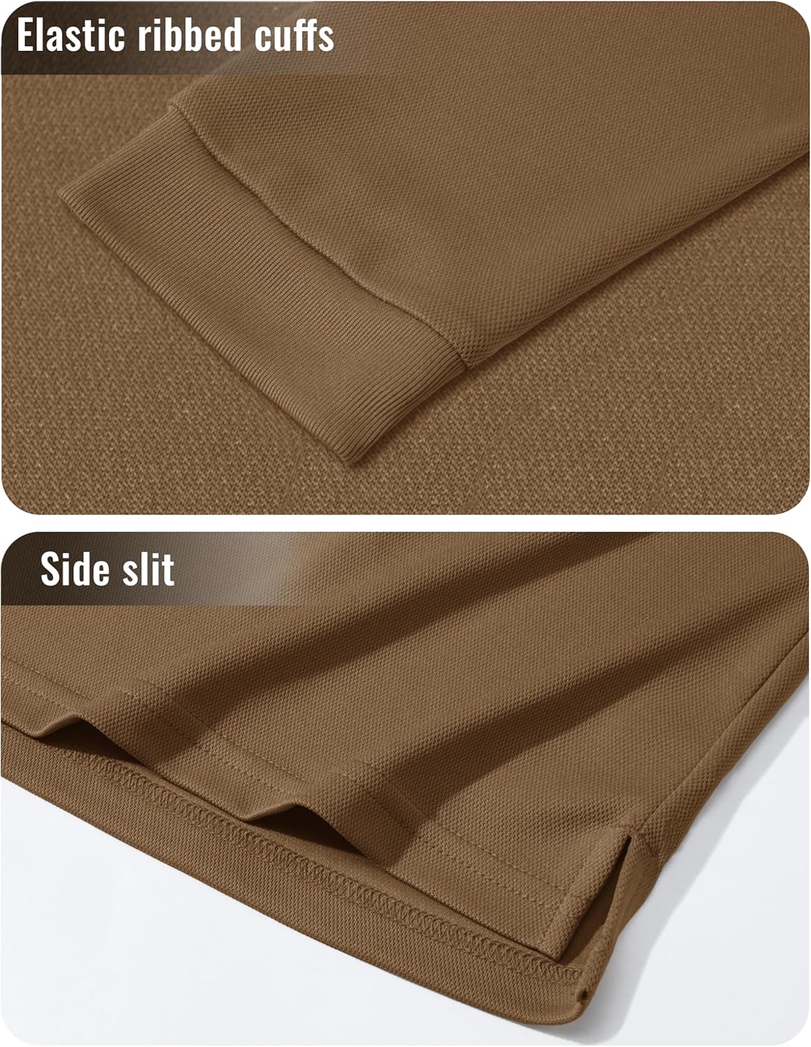 MAGCOMSEN Men's Polo Shirt Long Sleeve Golf Shirts Quick Dry Lightweight 3-Button Performance Work Fishing Athletic - Image 6