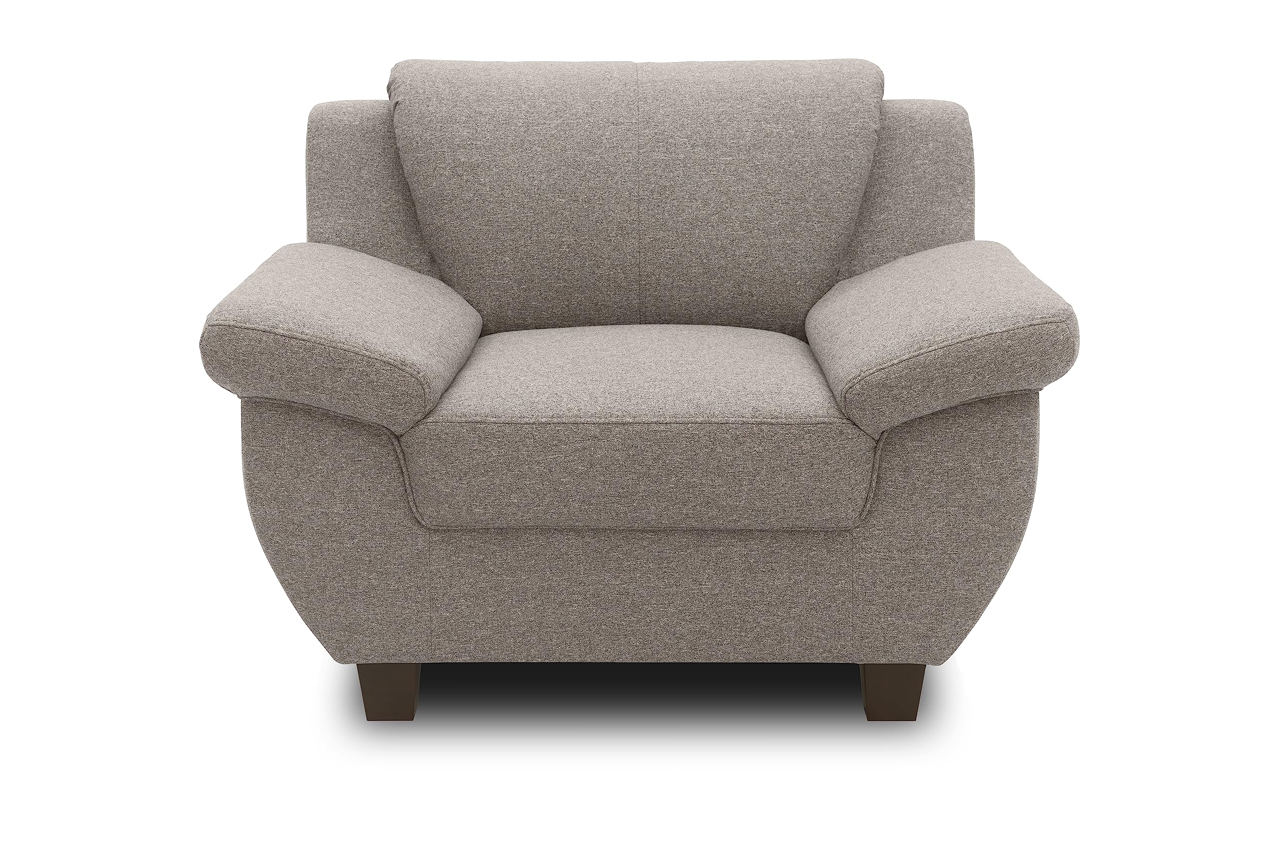 DOMO. collection Panama Sessel, Polstersessel, Einzelsessel, Sofa Garnitur, 3-2-1, Taupe, 108 cm