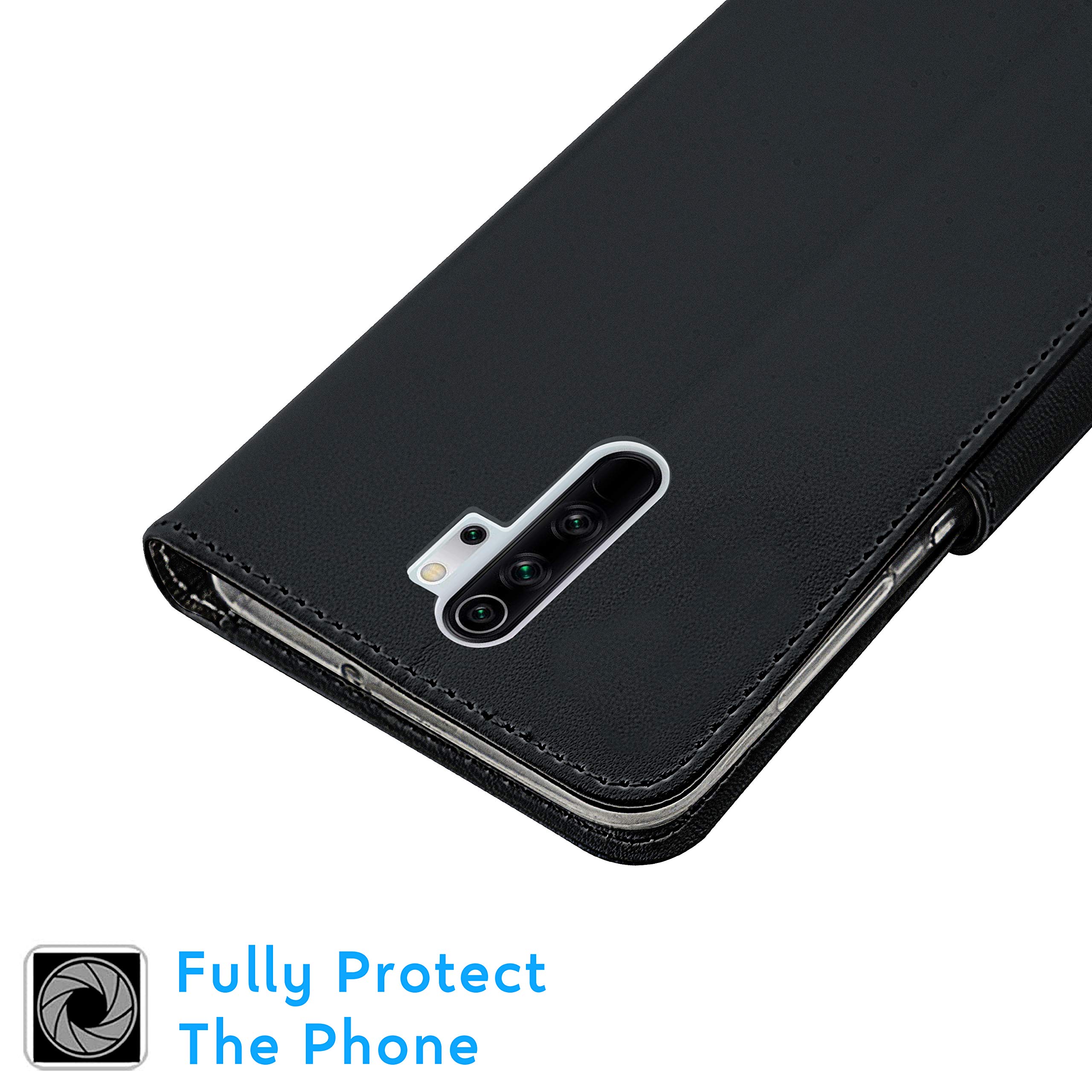 N NEWTOP Cover Libro Con Magnetica E Portafoglio Per Xiaomi Mi 11T / 11T Pro – Simil Pelle Con Slot Per Carte E Funzione Stand, Nero