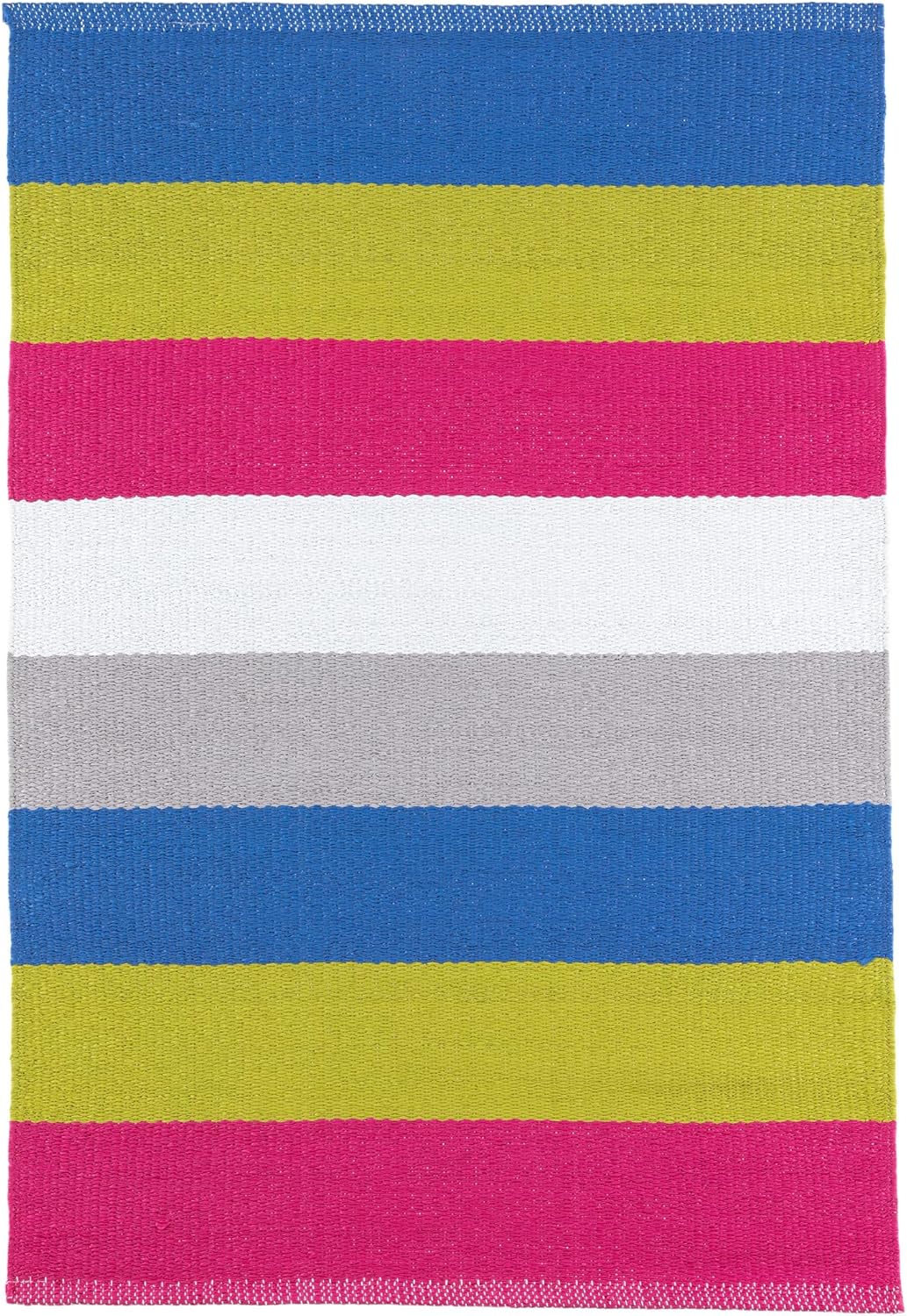 Dash and Albert Jules Stripe Handwoven Indoor/Outdoor Rug, 3 X 5 Feet, Multi Stripe Pattern - Premium Luxury Hotel Quality Soft Breathable Hypoallergenic Machine Washable Easy Care All Season