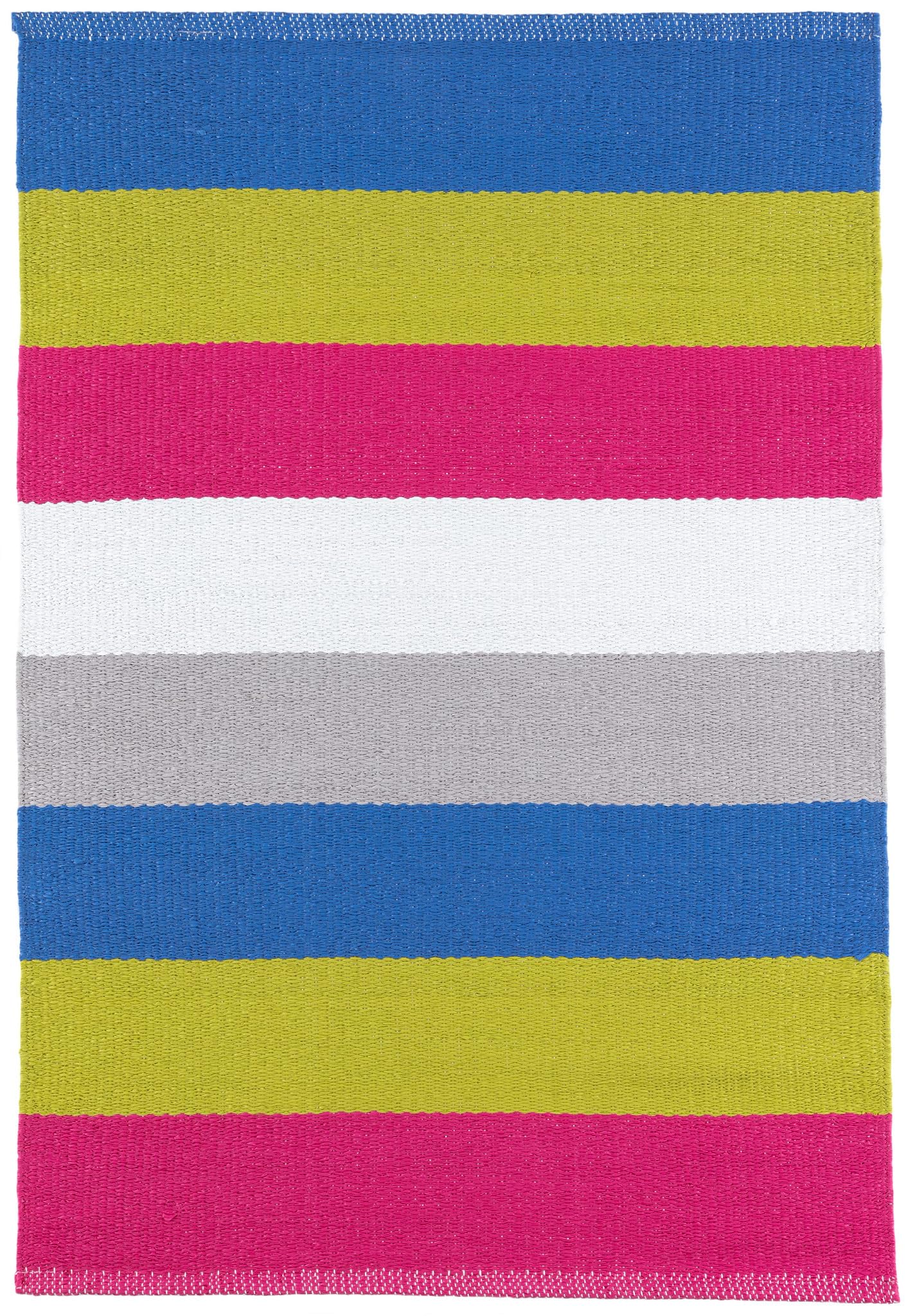 Dash and Albert Jules Stripe Handwoven Indoor/Outdoor Rug, 3 X 5 Feet, Multi Stripe Pattern - Premium Luxury Hotel Quality Soft Breathable