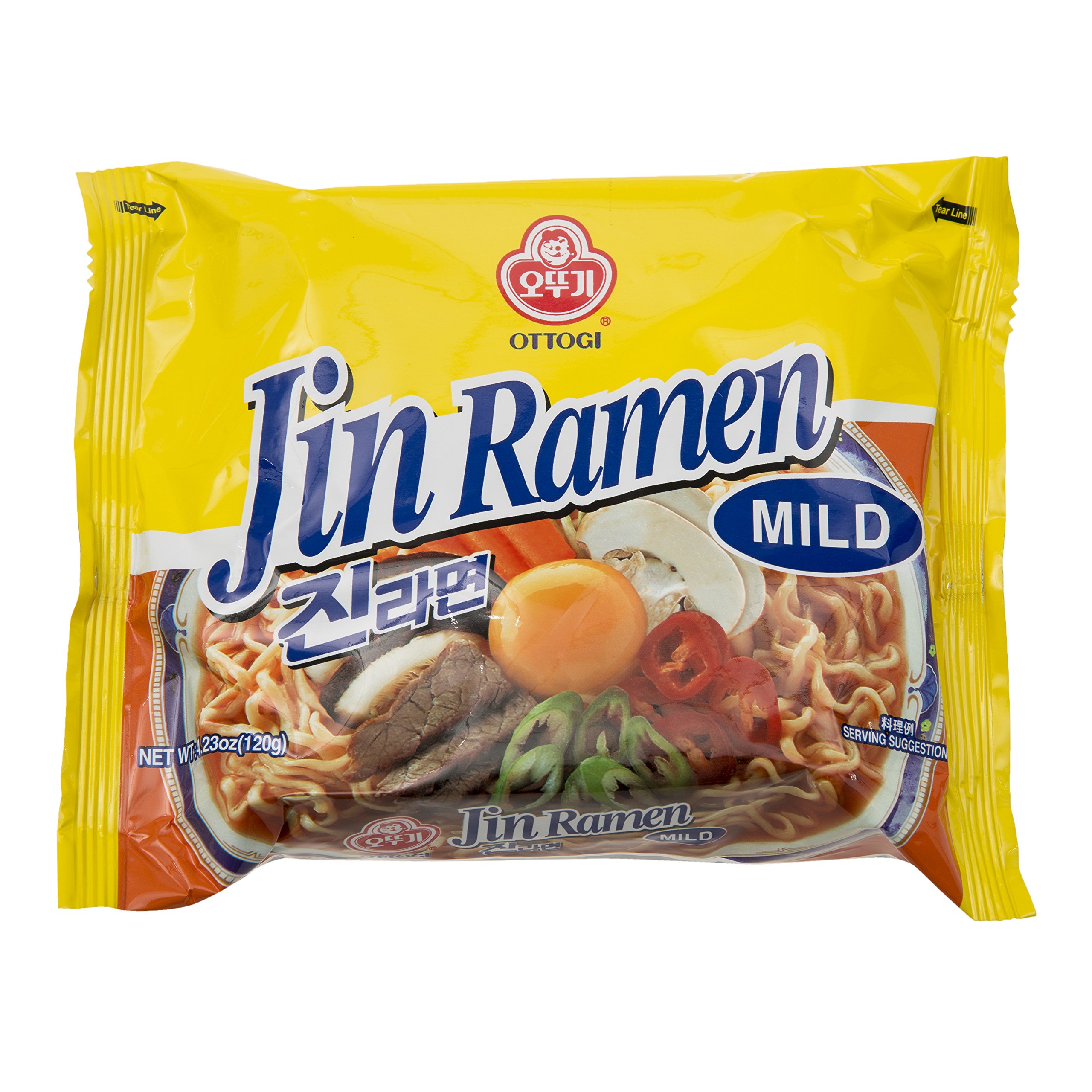 Ottogi Jin Ramen Fideos Picante Caliente Leve Pack de 5