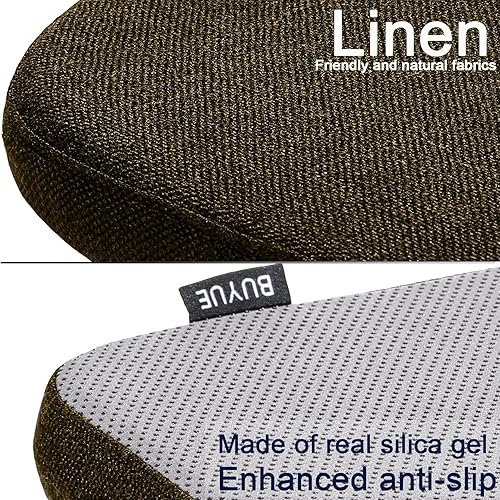Miniatura 5 de BUYUE Cojín magnético de lino natural para taburete de bar, 1 pieza, mejorado, antideslizante, transpirable, almohadilla de asiento para silla