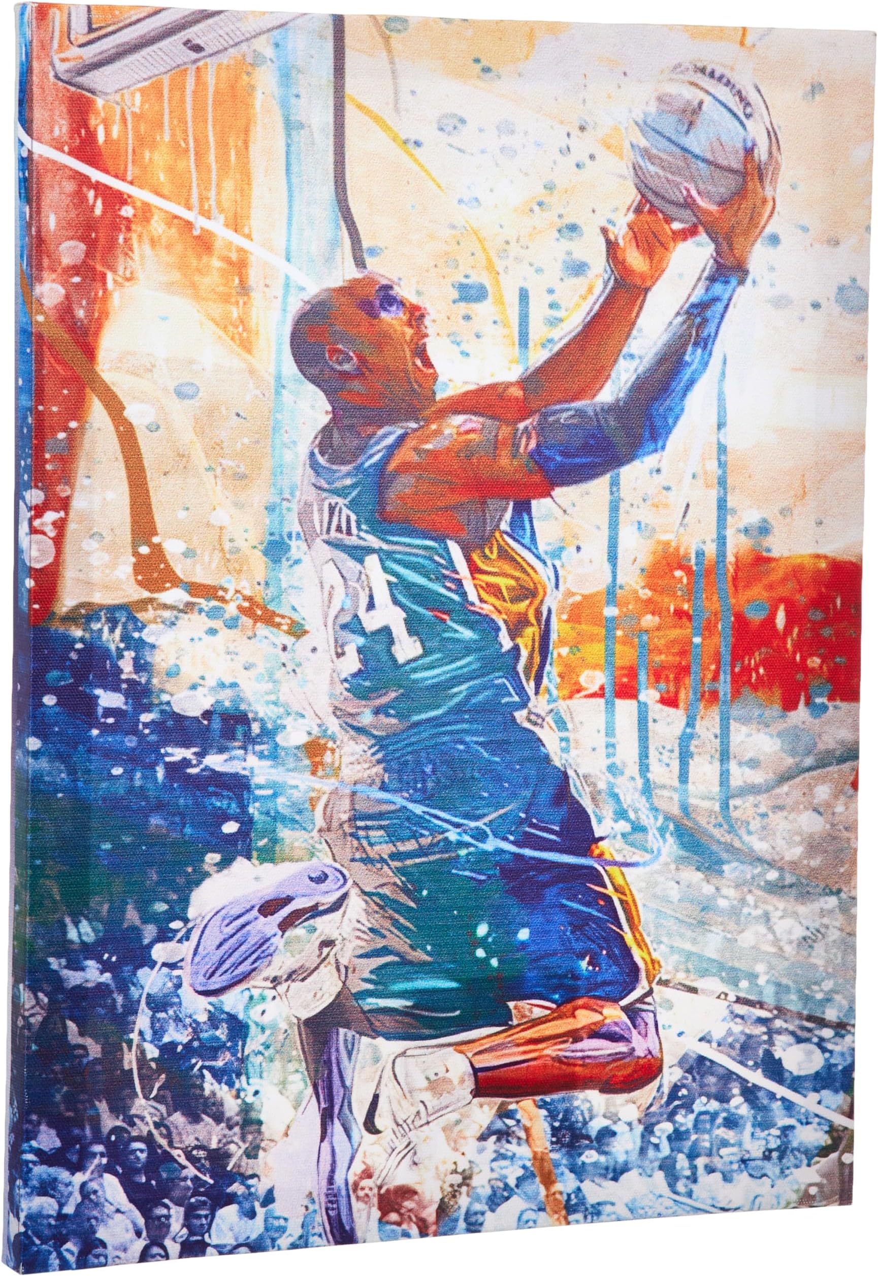 Life Kobe Bryant Canvas Wall Art Painting Pictures, basketball dunk posters Sports Posters Artwork Home Decor for Basketball Fan Memorabilia Gifts Unframed (12x16inch/30x40cm,Kobe)