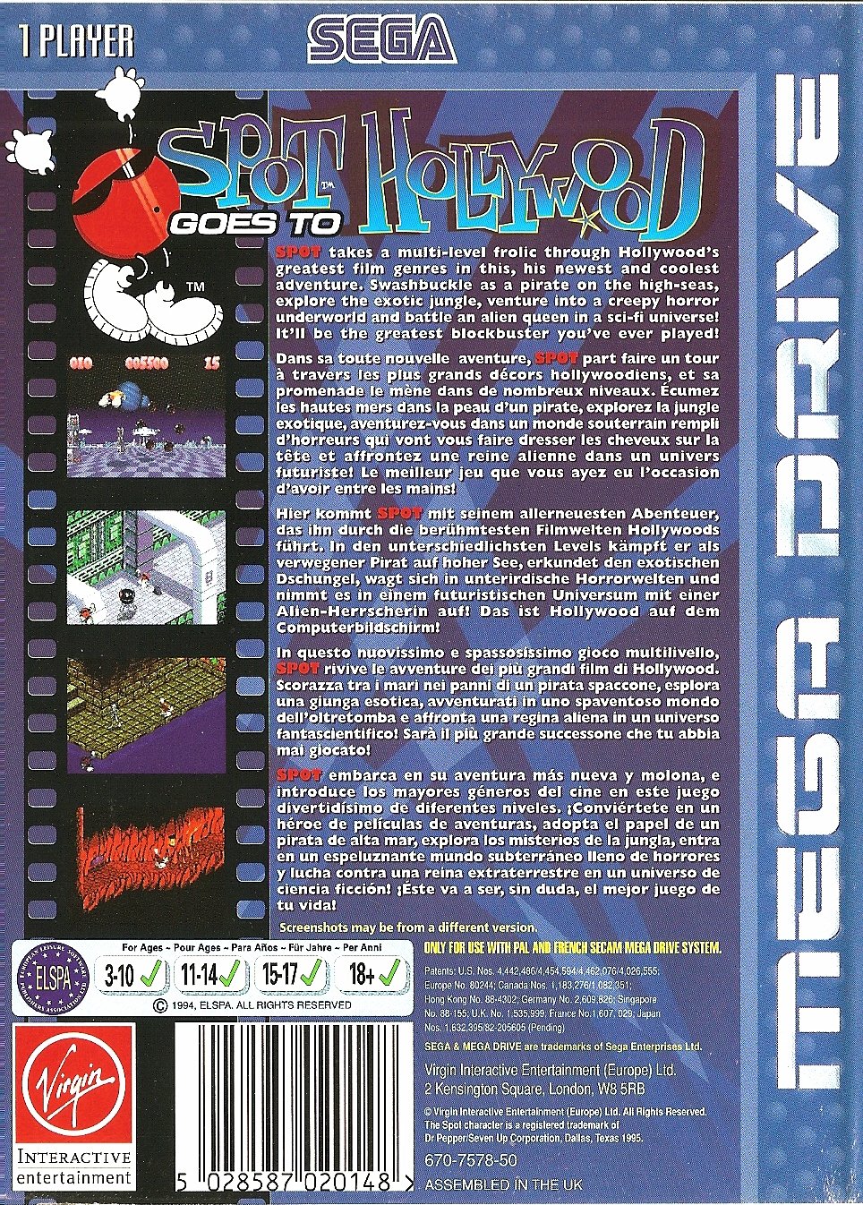 Cool Spot – Sega Megadrive – PAL – CIB – Très Bon état